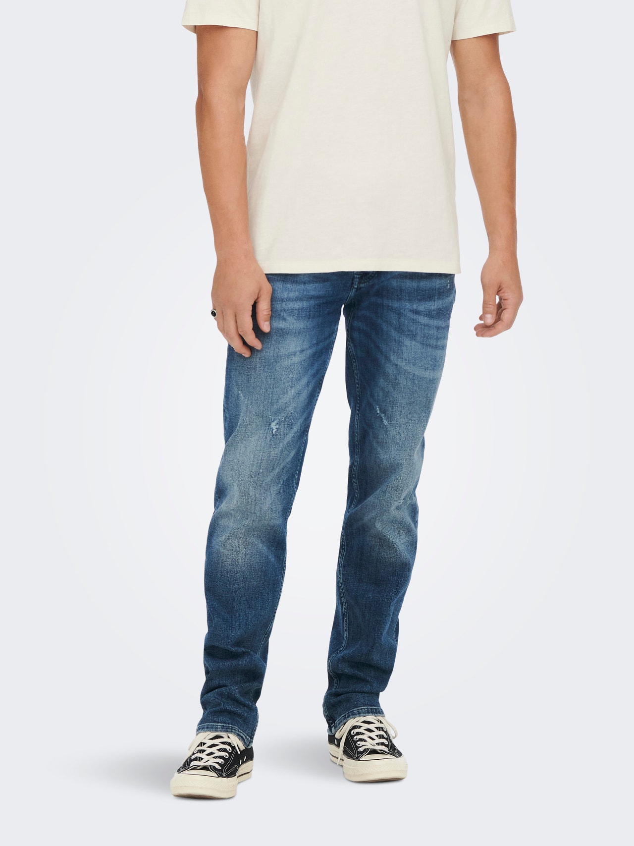 ONLY & SONS Regular Fit Mid waist Jeans -Dark Blue Denim - 22024299