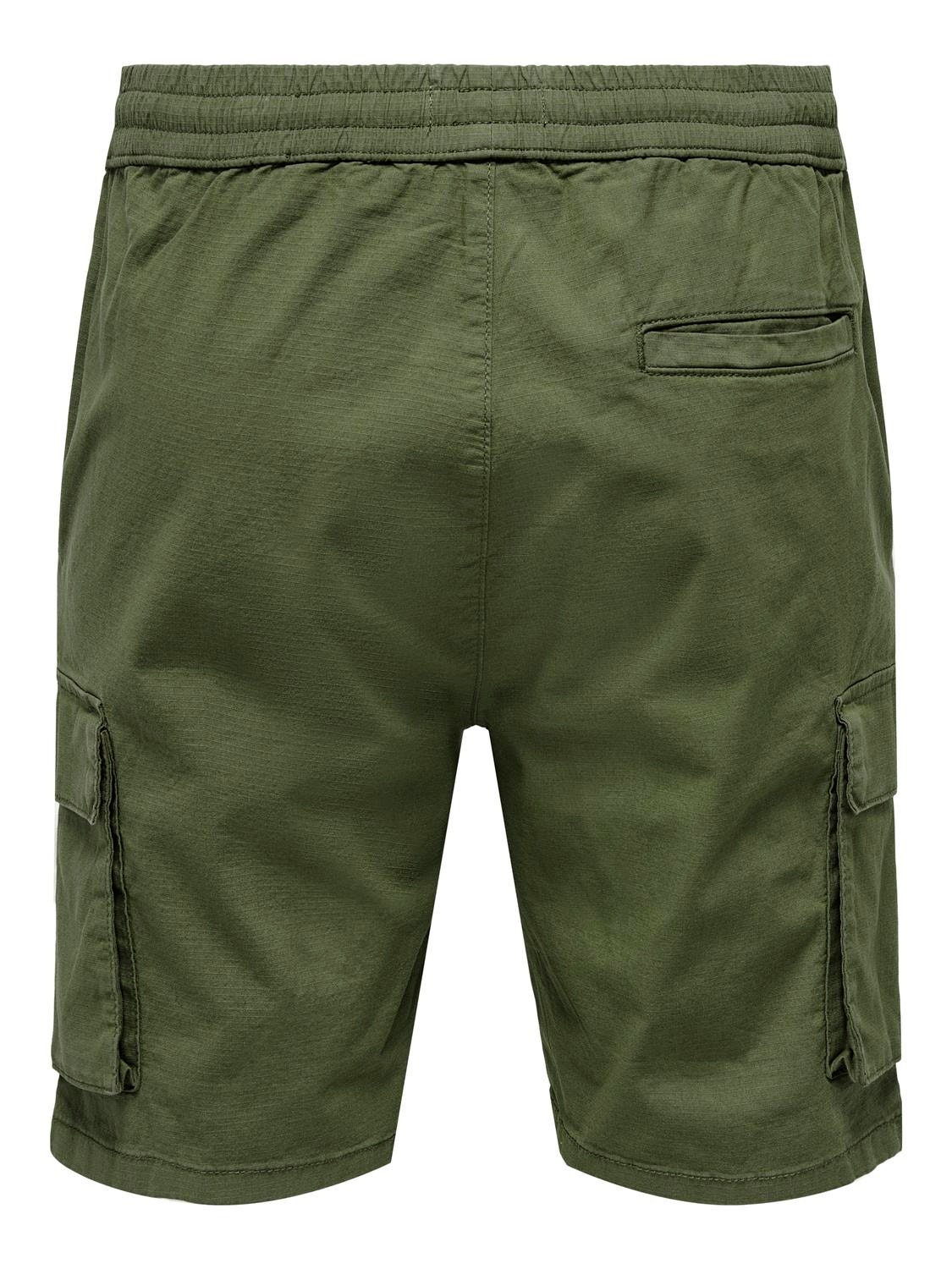 ONLY & SONS Normal passform Cargoshorts -Olive Night - 22024316