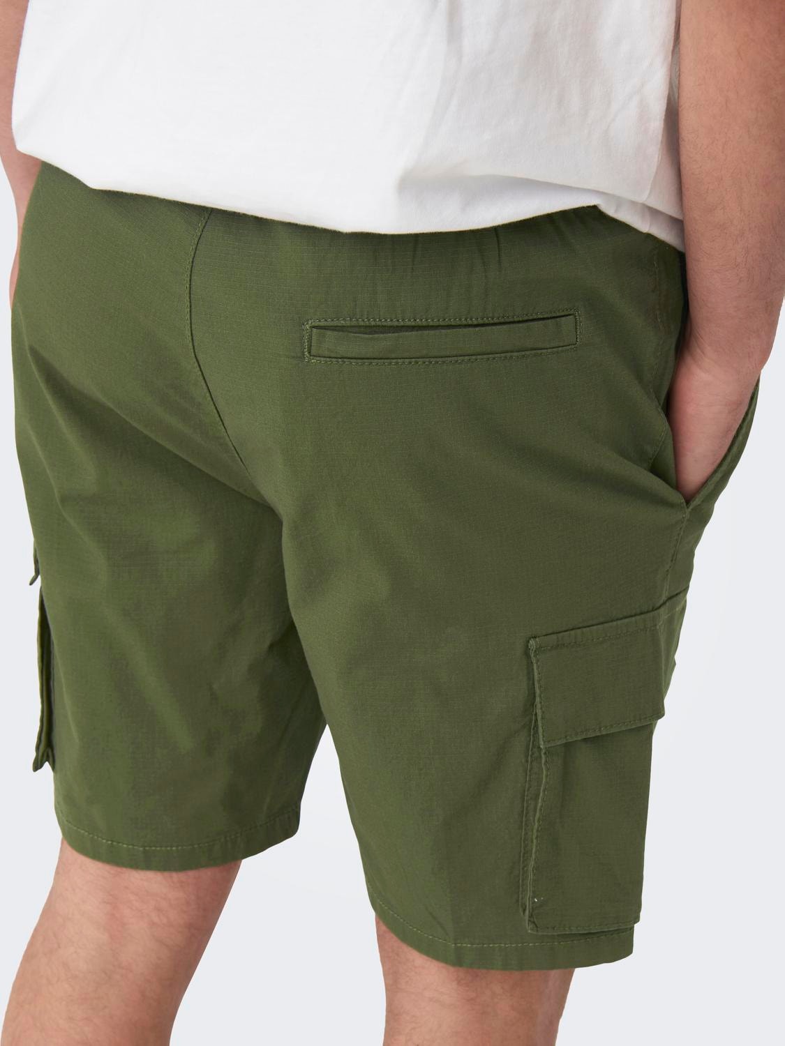ONLY & SONS Regular Fit Cargo Shorts -Olive Night - 22024316