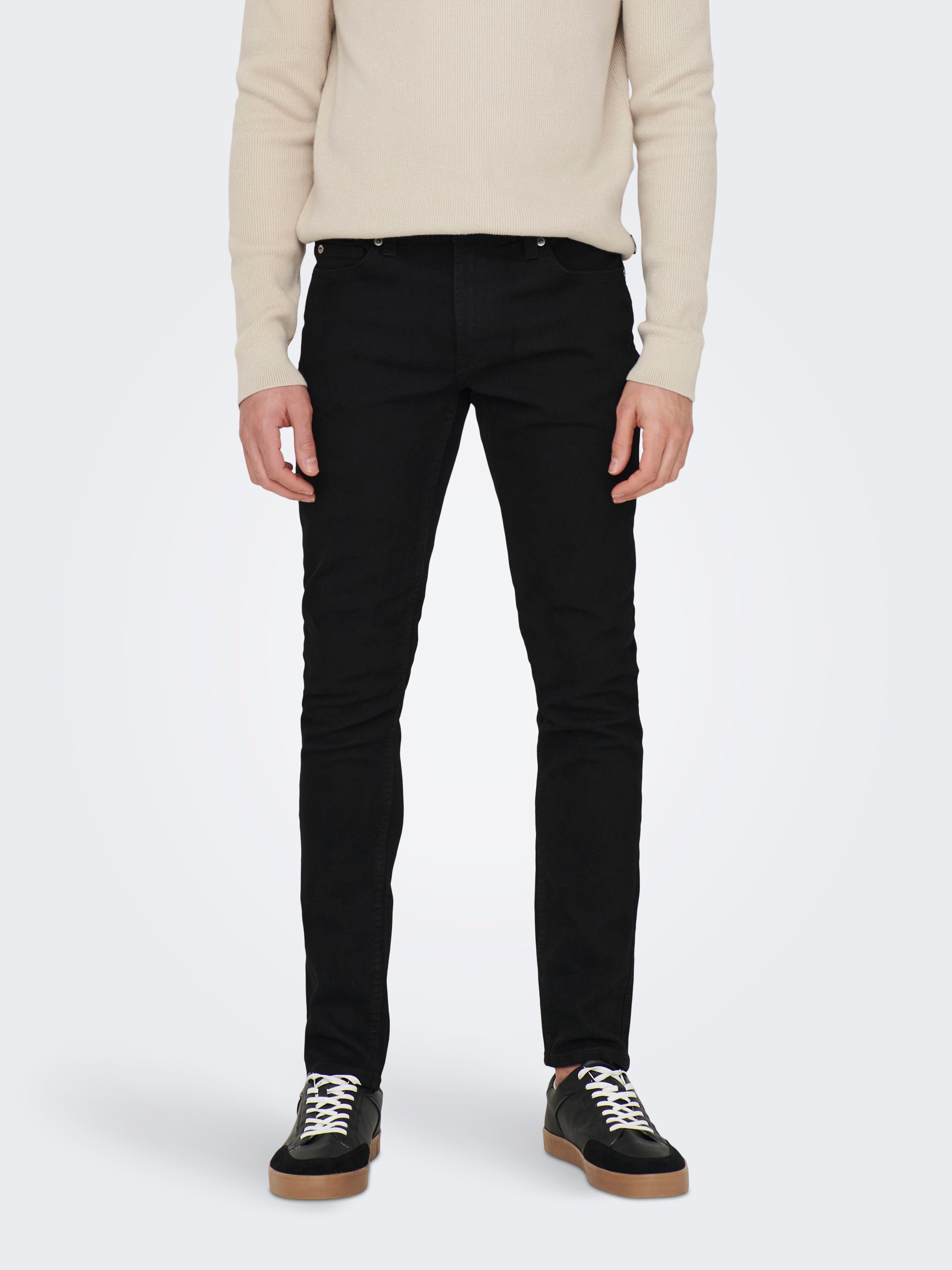 Only & Sons ONSLOOM Slim 7899 EY Box Jeans, gewassen zwart, 30W x 34L