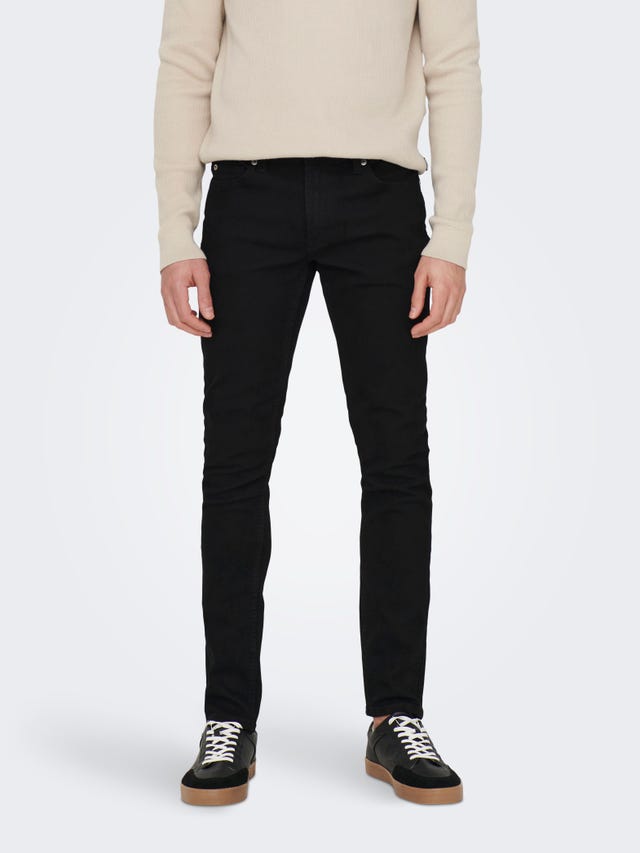 Only & Sons ONSLOOM Slim 7899 EY Box Jeans, gewassen zwart, 30W x 34L Only & Sons ONSLOOM Slim 7899 EY Box Jeans, gewassen zwart, 30W x 34L