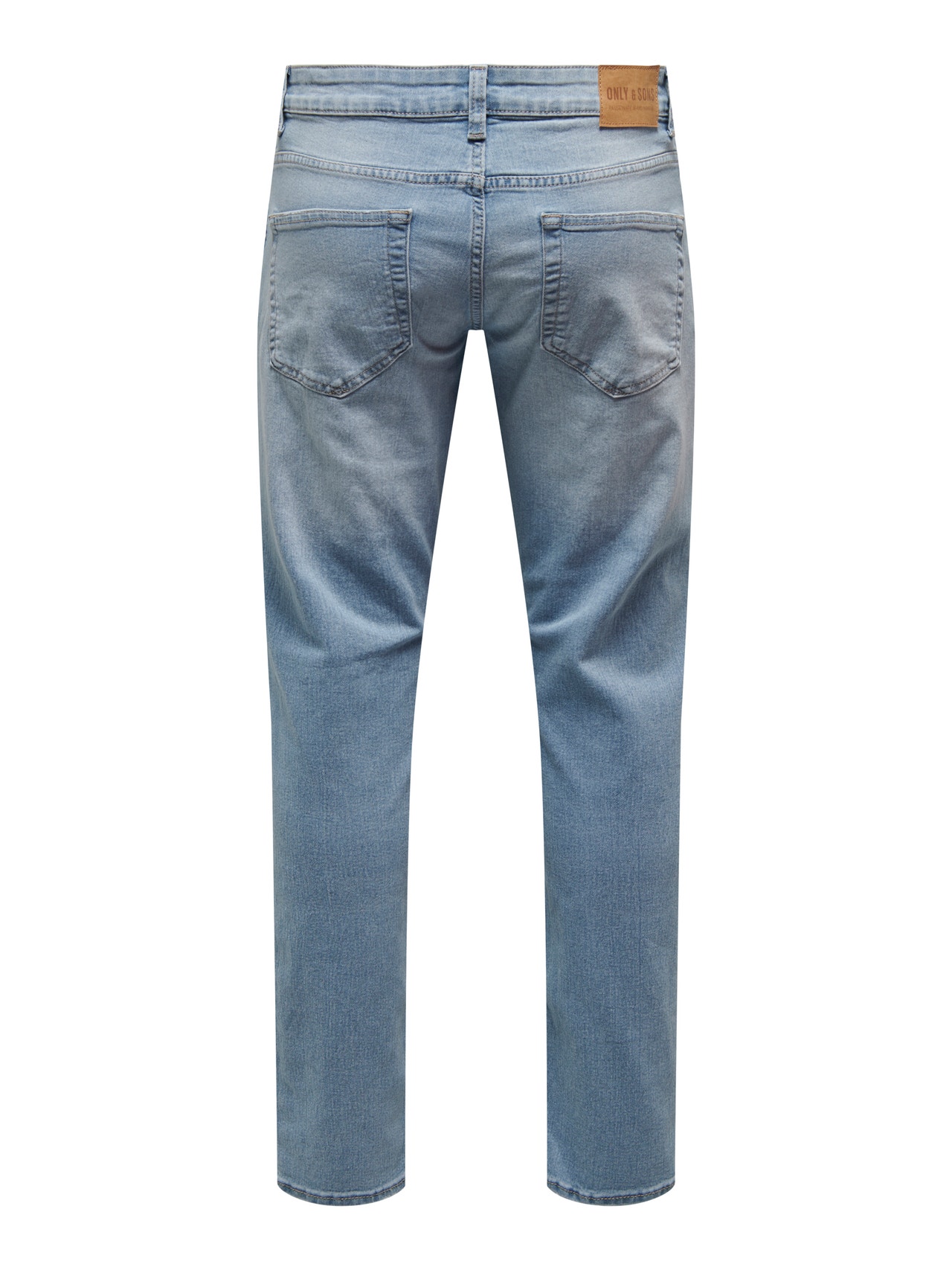 ONLY & SONS Slim Fit Mittlere Taille Jeans -Light Blue Denim - 22024326
