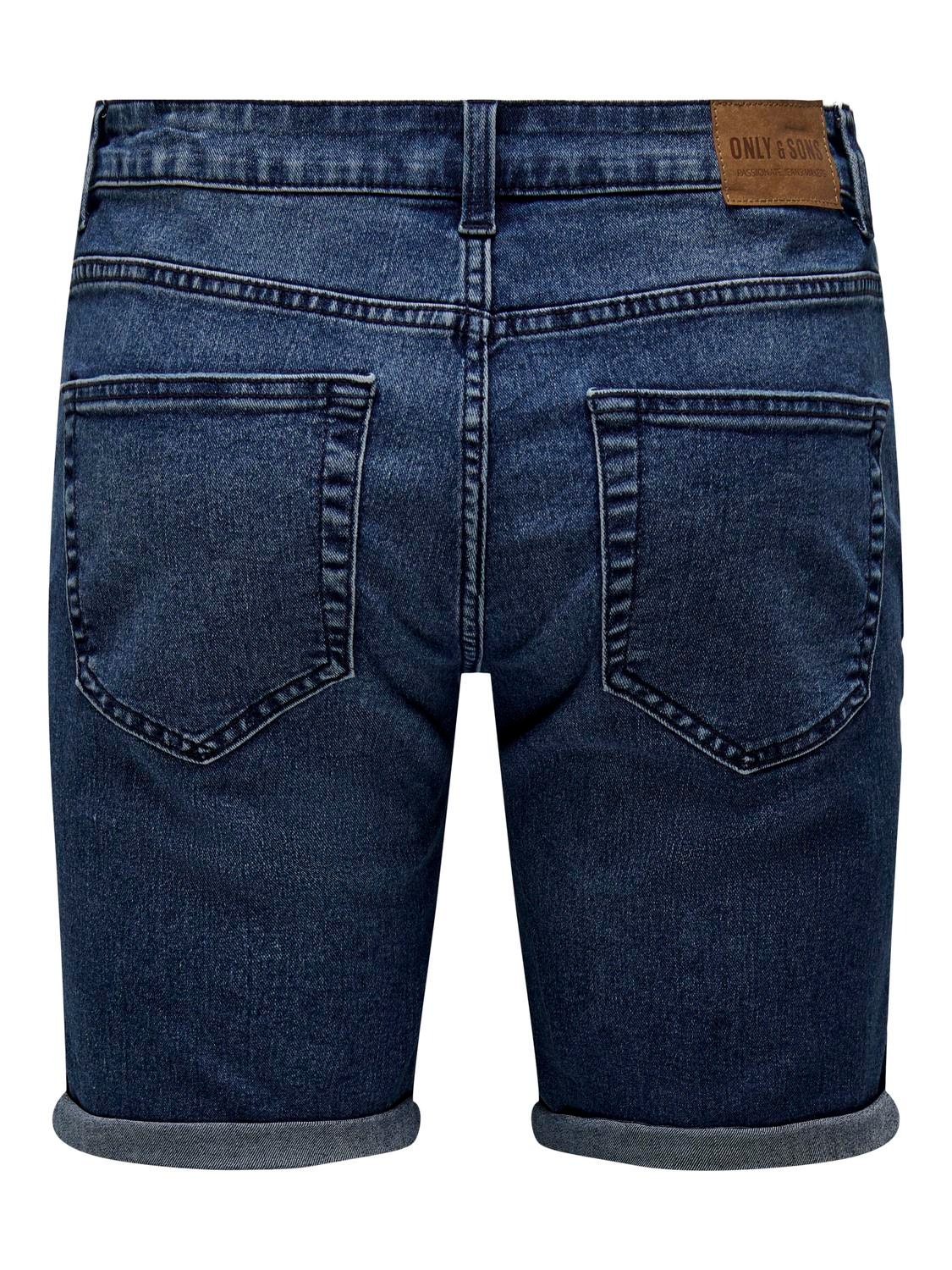 ONLY & SONS Regular fit Shorts -Medium Blue Denim - 22024331