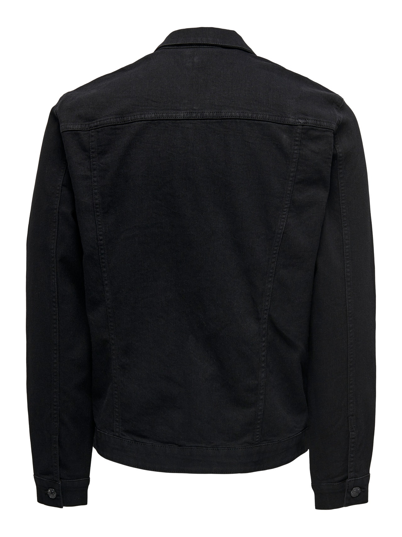 ONLY & SONS Spread collar Buttoned cuffs Jacket -Black Denim - 22024332