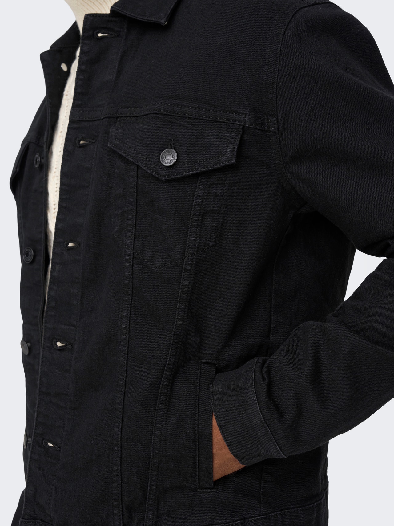 ONLY & SONS Classic denim jacket -Black Denim - 22024332