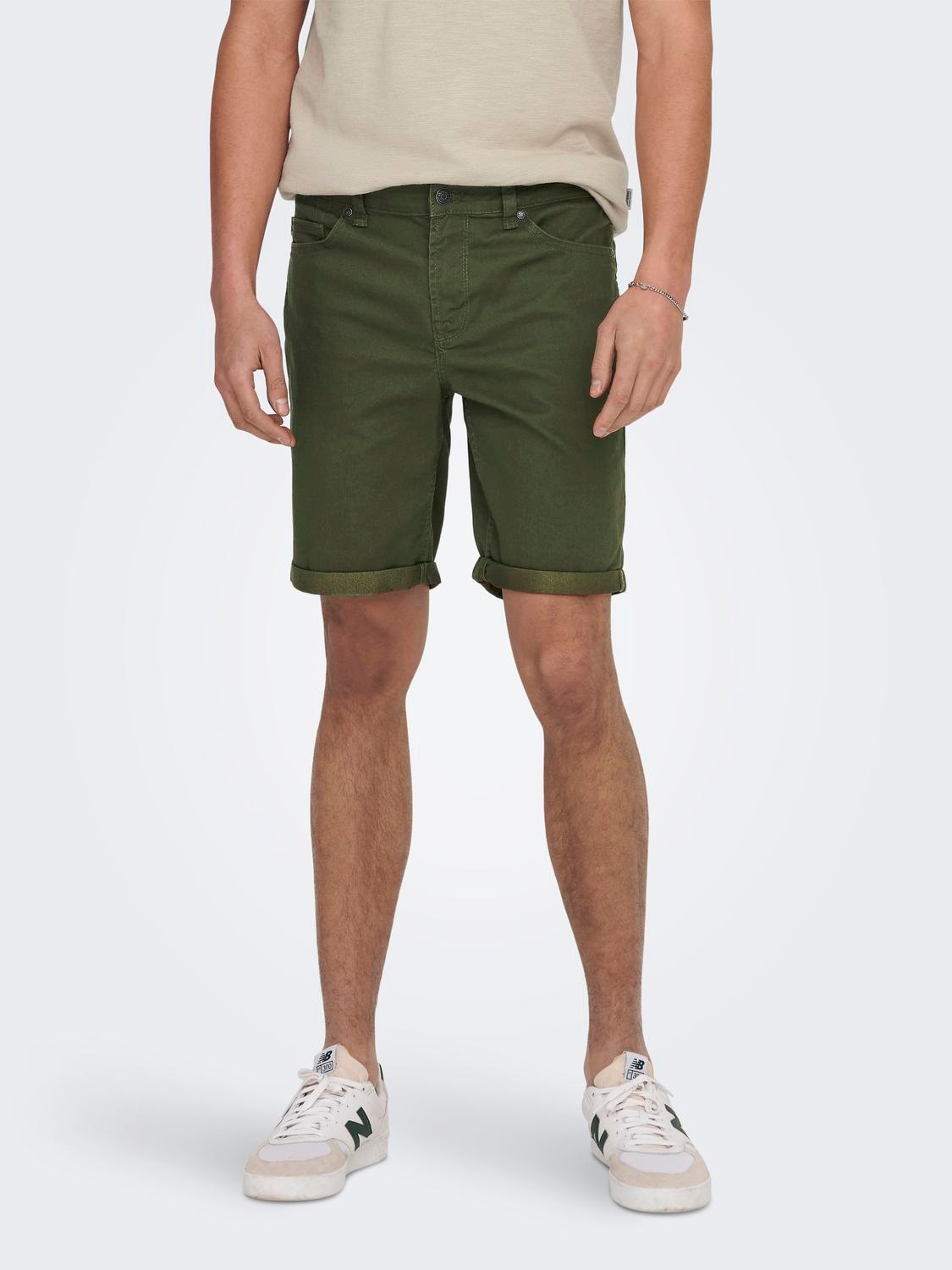 ONLY & SONS Regular Fit Shorts -Olive Night - 22024451