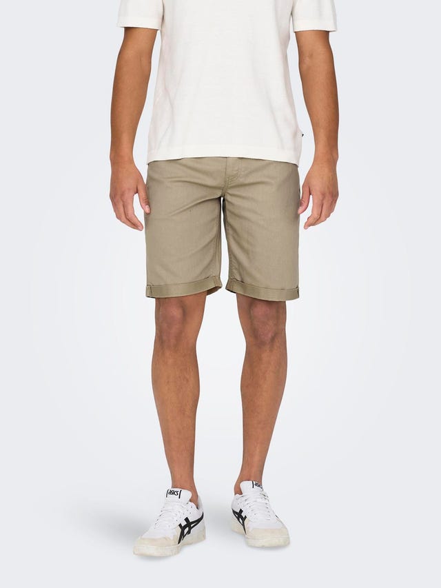 ONLY & SONS ONSPLY LIFE REG TWILL 4451 SHORTS - 22024451