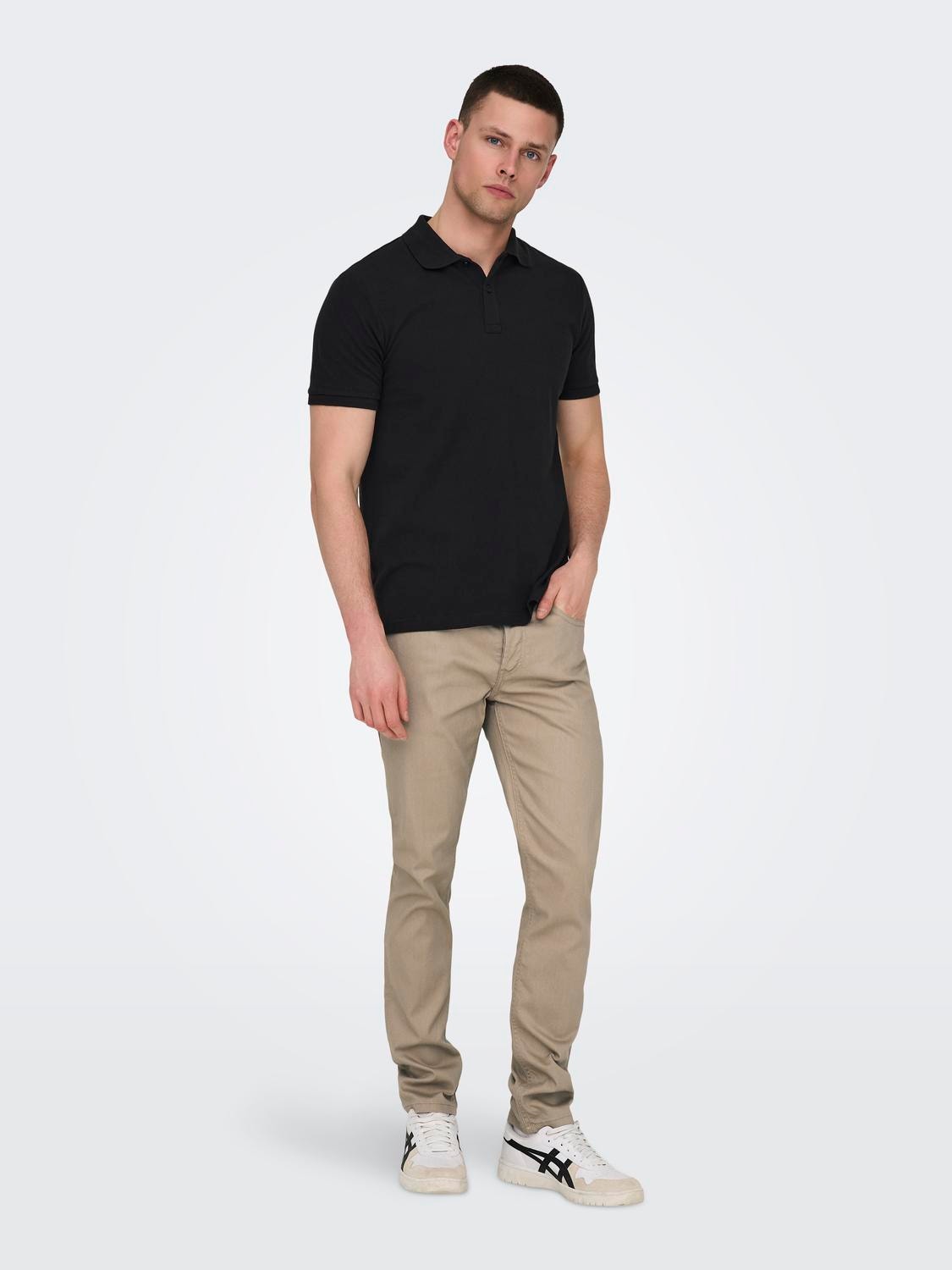 ONLY & SONS Pantalons Slim Fit -Chinchilla - 22024452