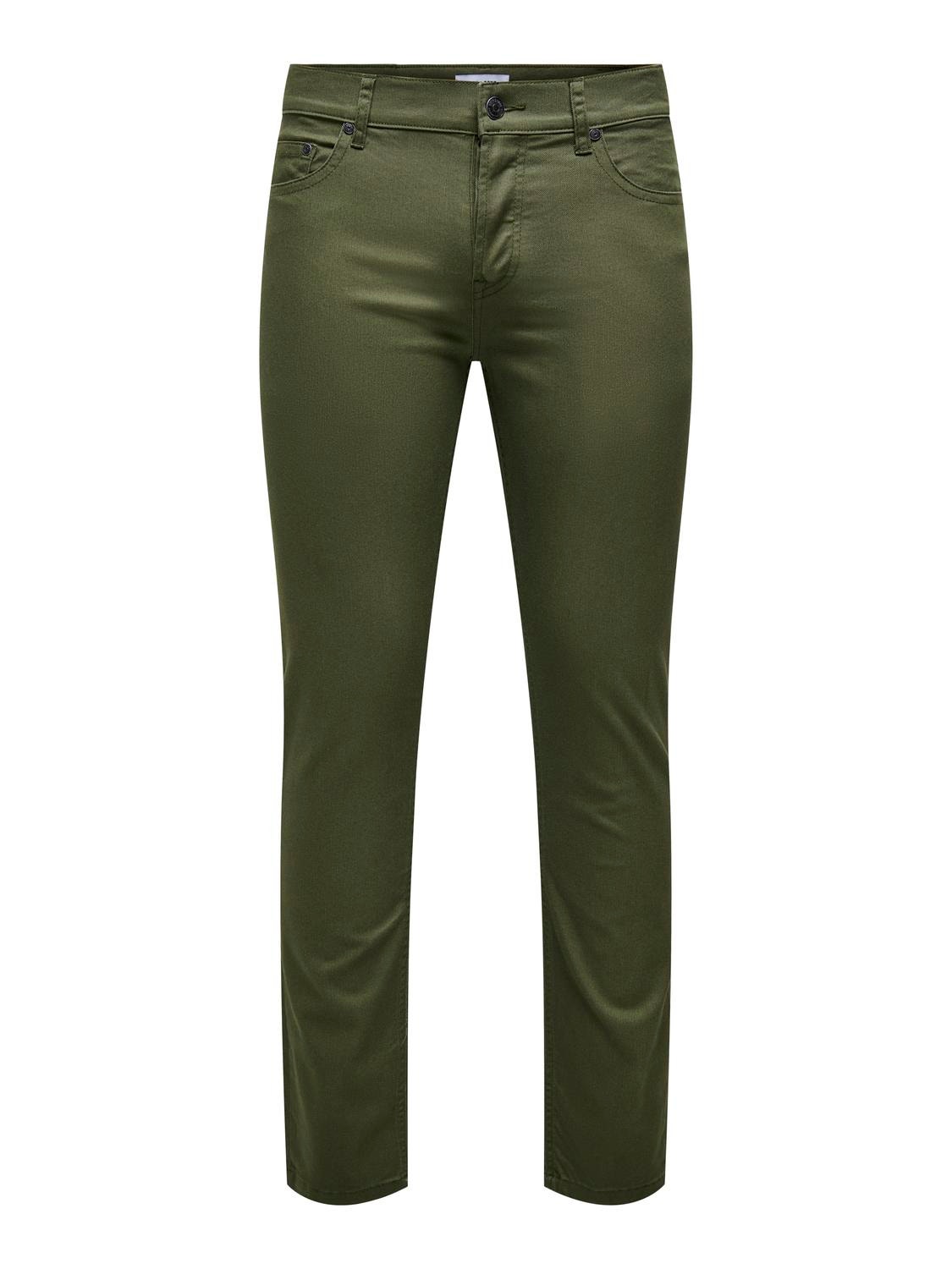 ONLY & SONS Slim fit trousers -Olive Night - 22024452