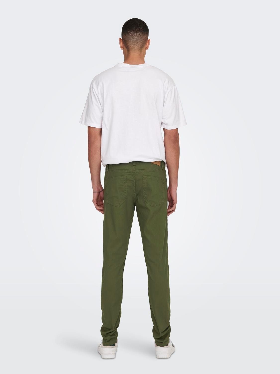 ONLY & SONS Slim Fit Byxor -Olive Night - 22024452