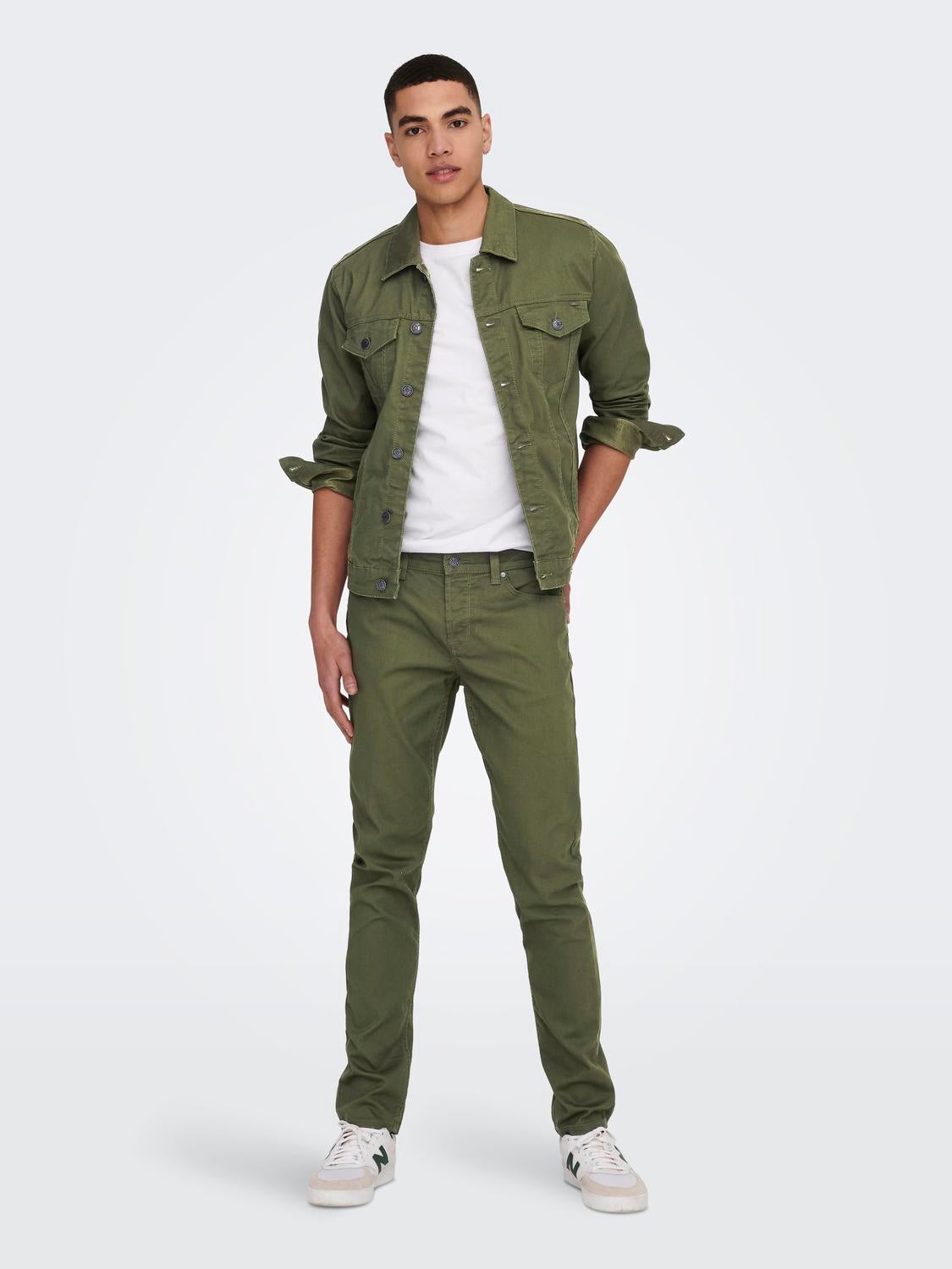 Olive green sale canvas jacket