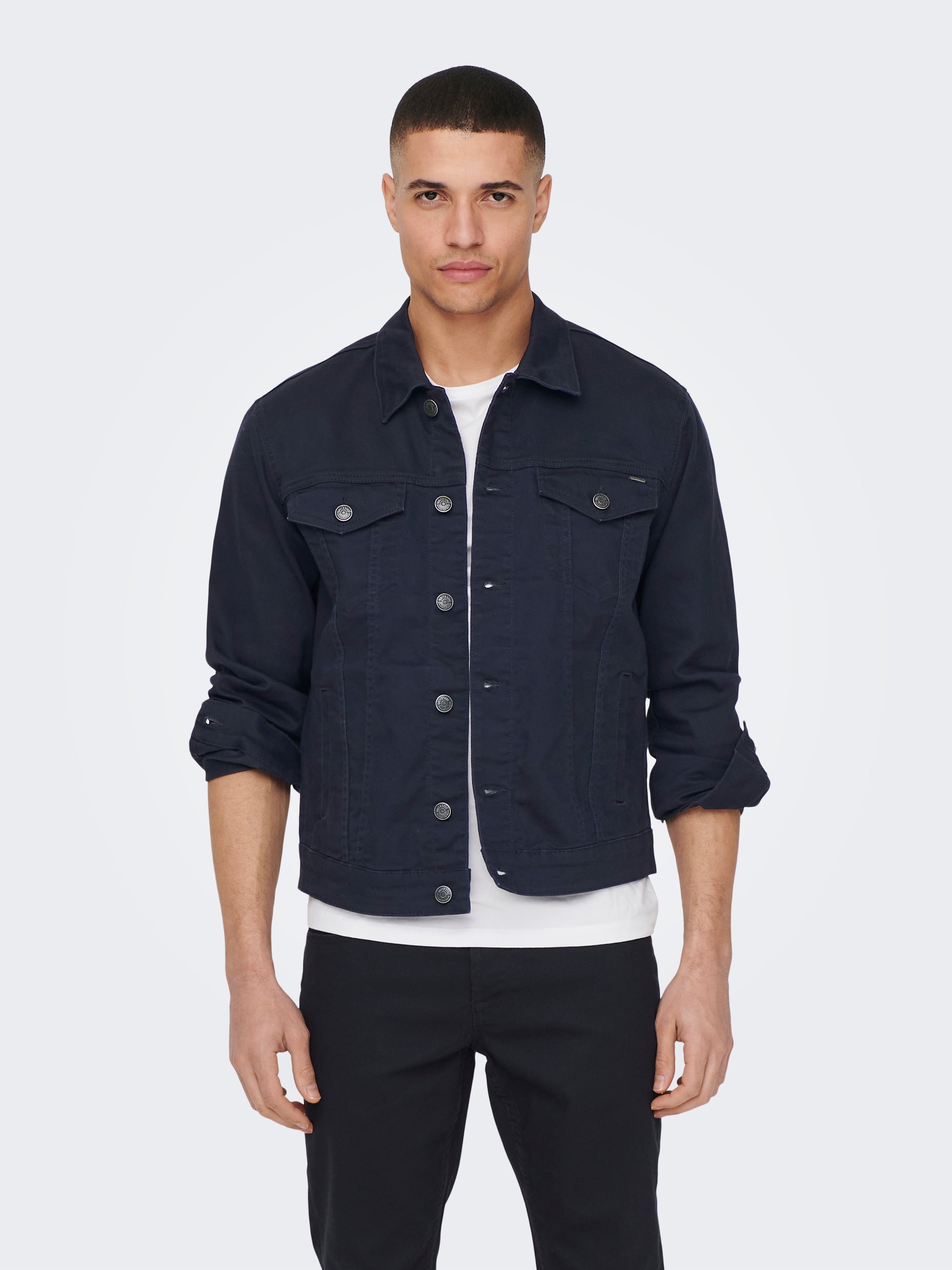 Navy blue 2025 canvas jacket