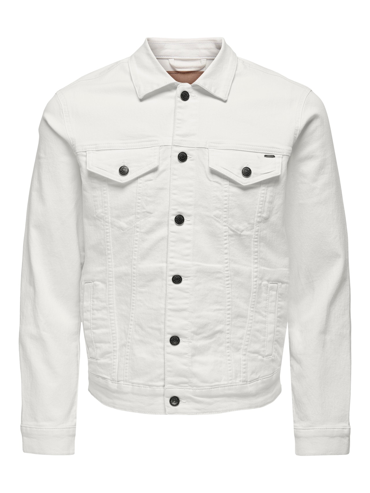 ONLY & SONS Spread collar Buttoned cuffs Jacket -White - 22024453