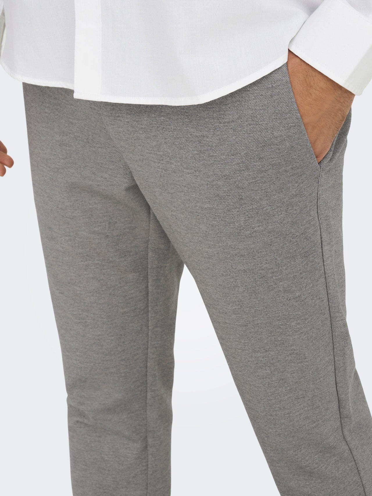 ONLY & SONS Pantalons Slim Tapered Fit -Chinchilla - 22024455