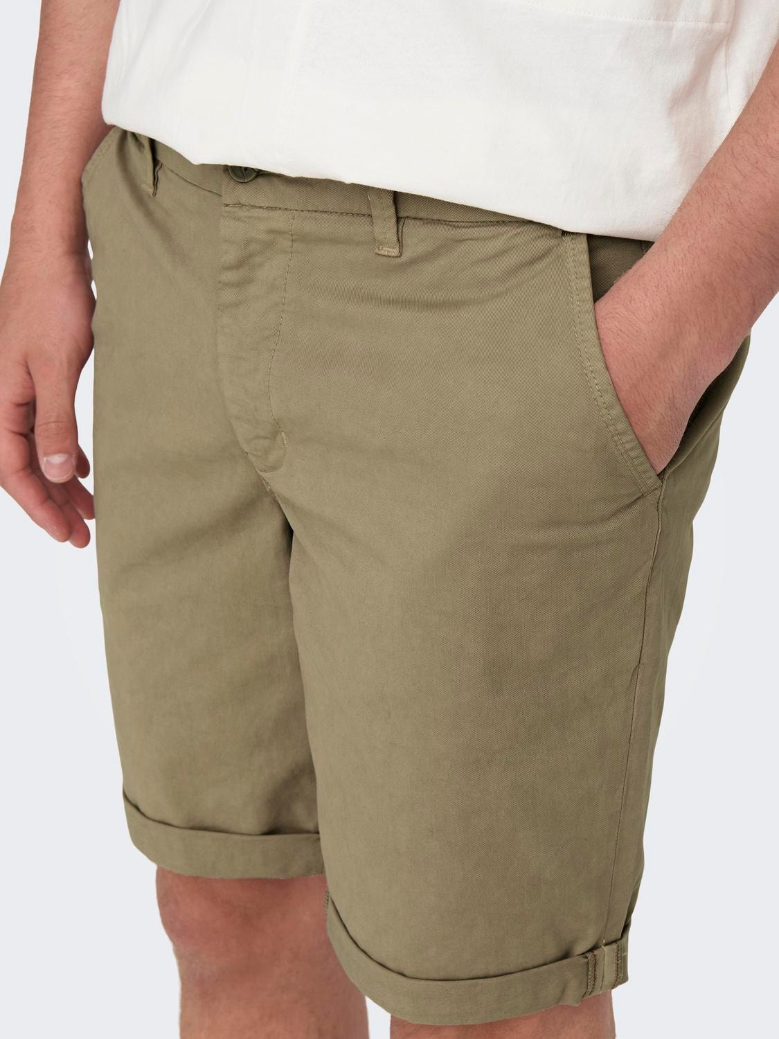 ONLY & SONS Regular Fit Shorts -Chinchilla - 22024481