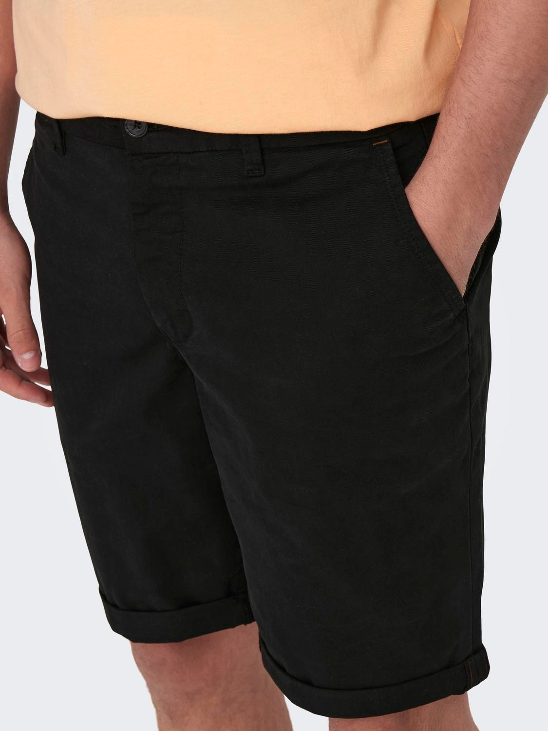 ONLY & SONS Normal geschnitten Shorts -Black - 22024481