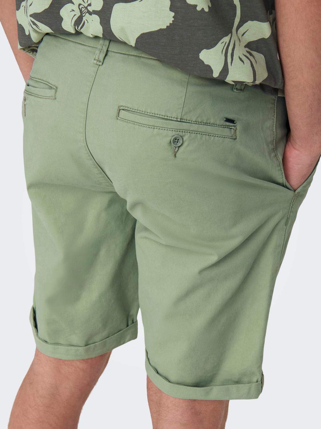 ONLY & SONS Normal geschnitten Shorts -Swamp - 22024481