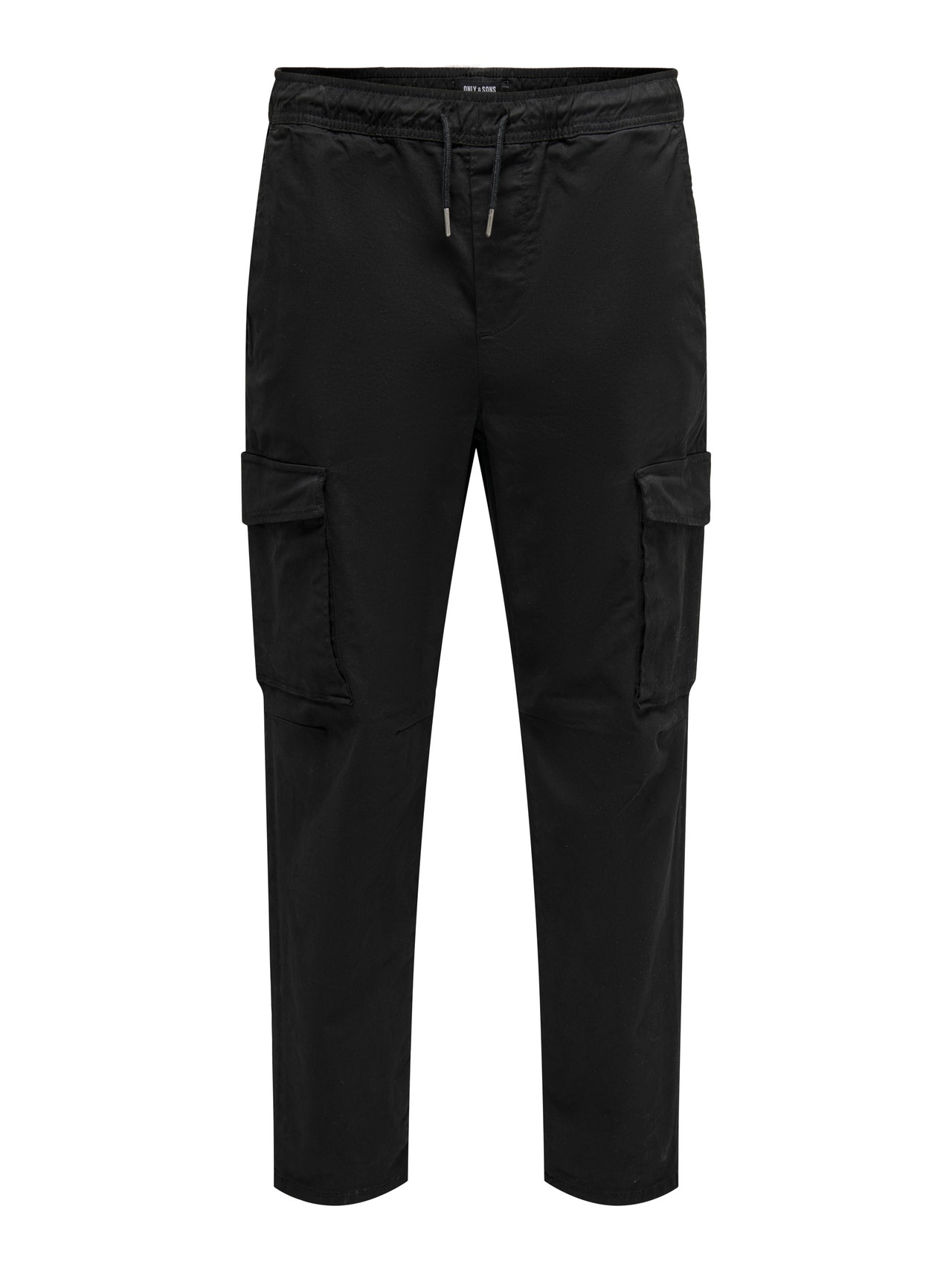 ONLY & SONS Tapered Fit Cargo Trousers -Black - 22024485