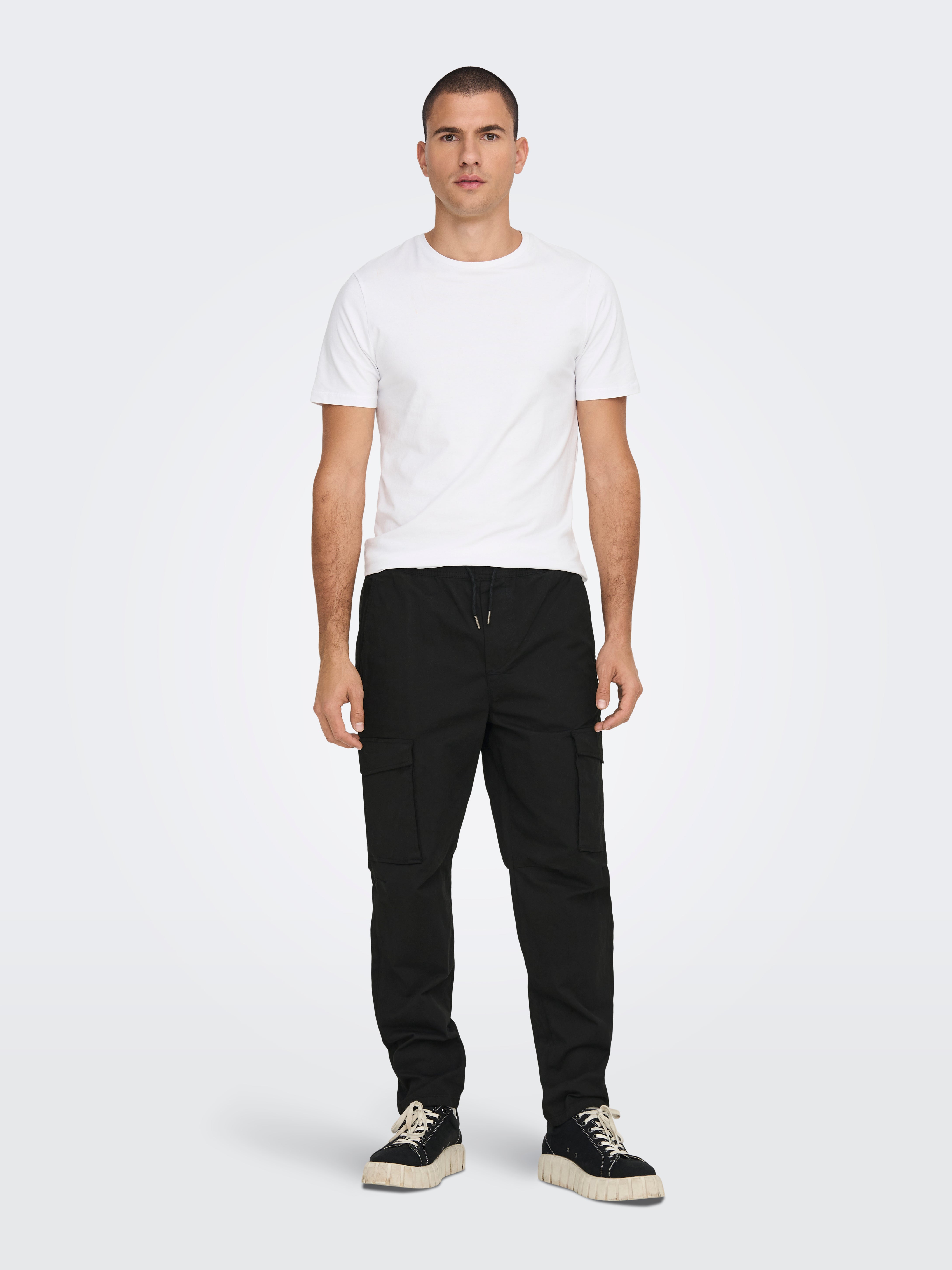 Tapered Fit Trousers with 30 discount  ONLY  SONS