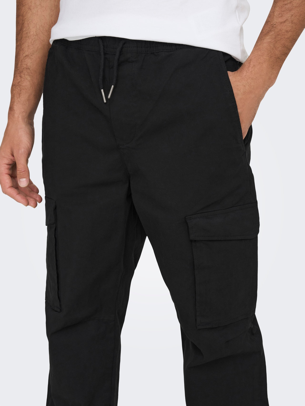 ONLY & SONS Pantalons cargo Tapered Fit -Black - 22024485