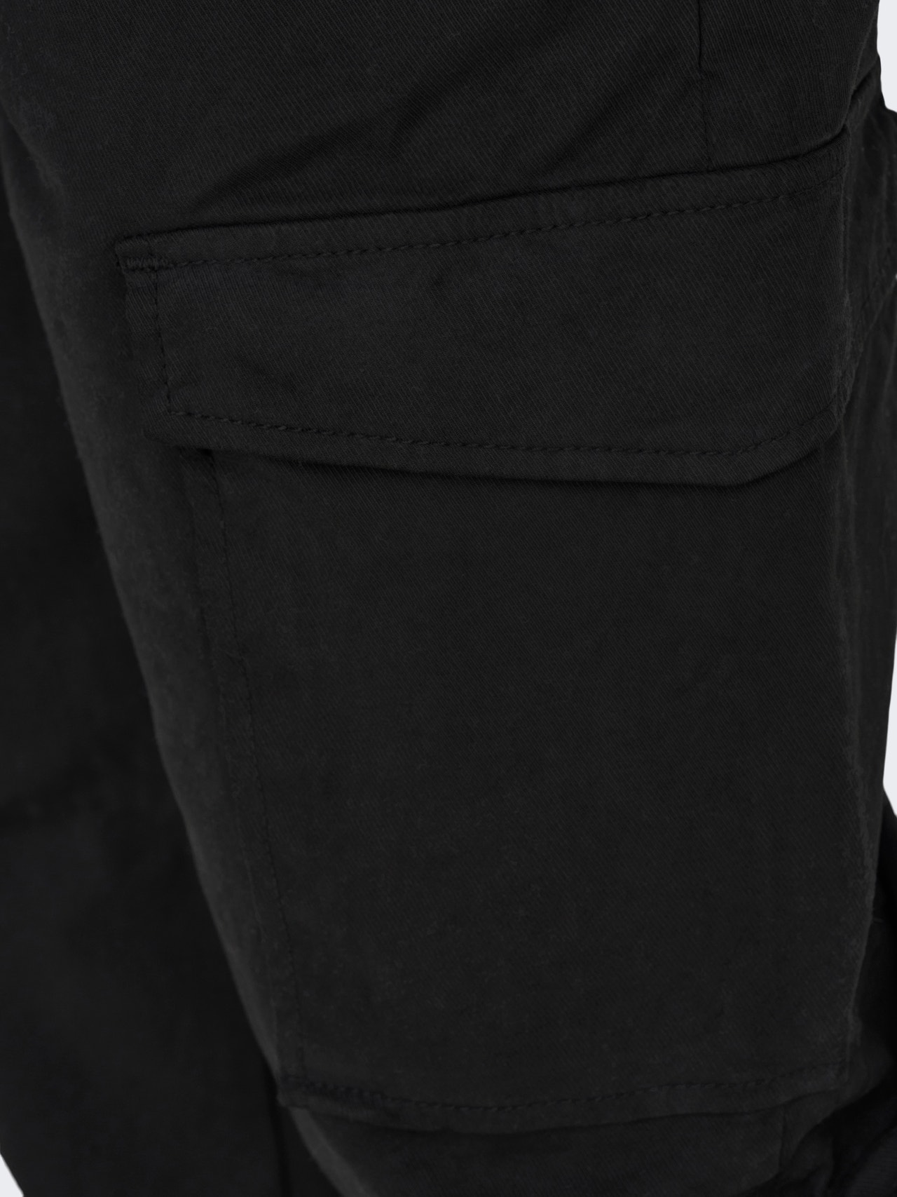 Cargo detailed trousers | Black | ONLY & SONS®