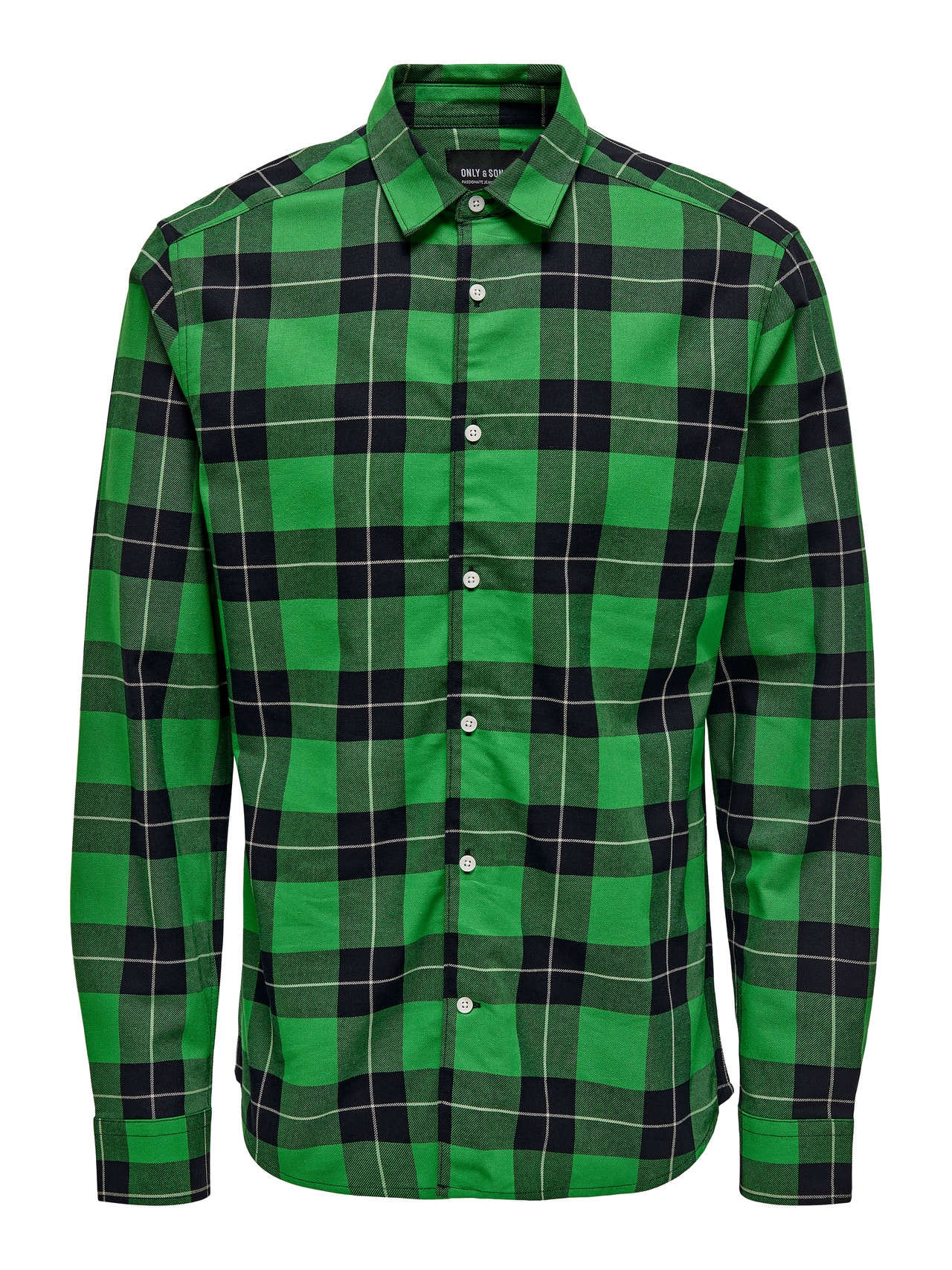 ONLY & SONS Ternet Slim Fit skjorte -Medium Green - 22024489