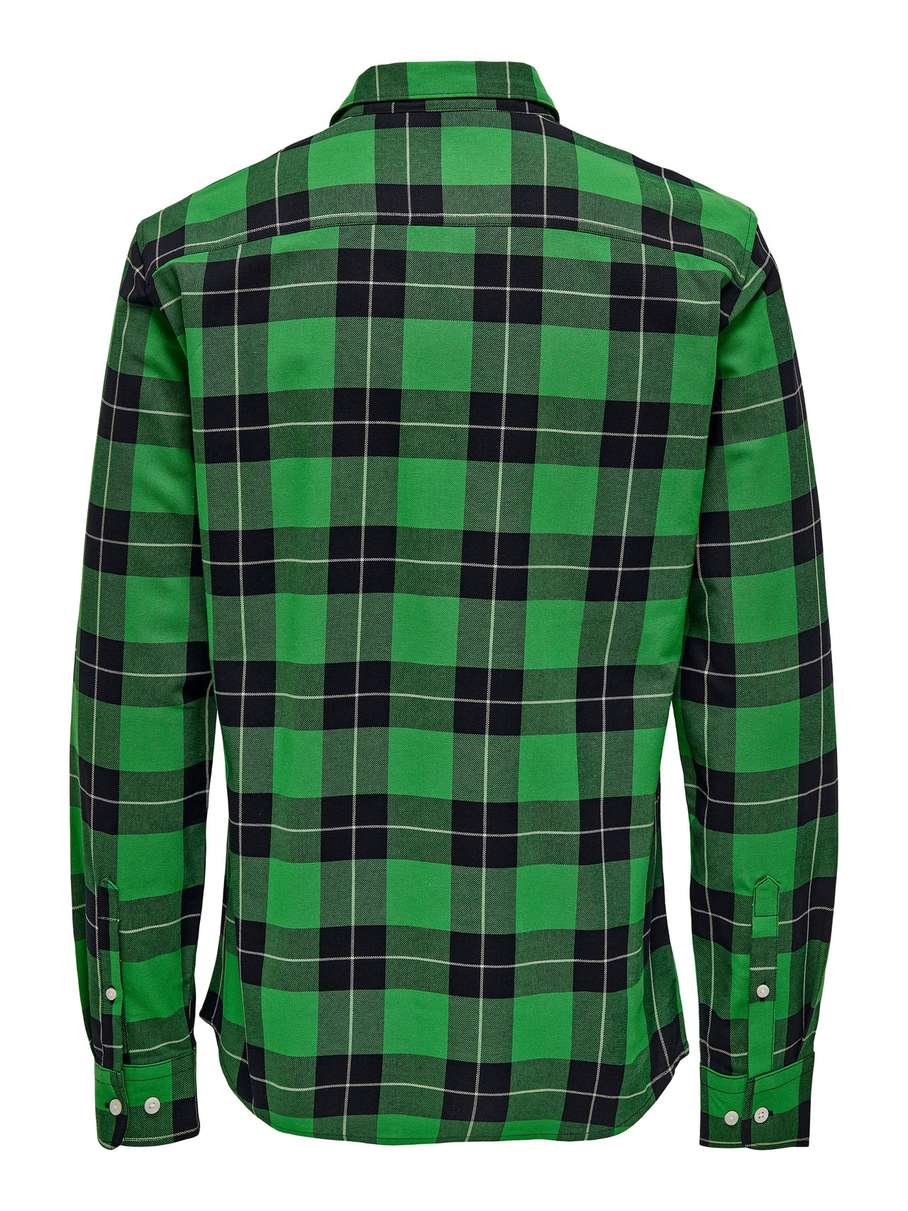 ONLY & SONS Checked Slim Fit shirt -Medium Green - 22024489