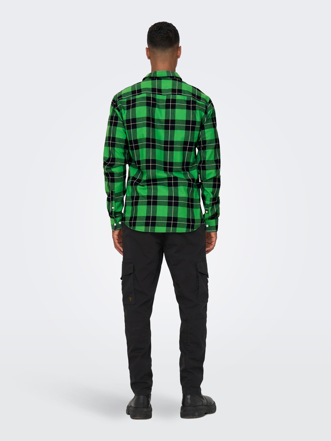 ONLY & SONS Slim fit Overhemd kraag Overhemd -Medium Green - 22024489