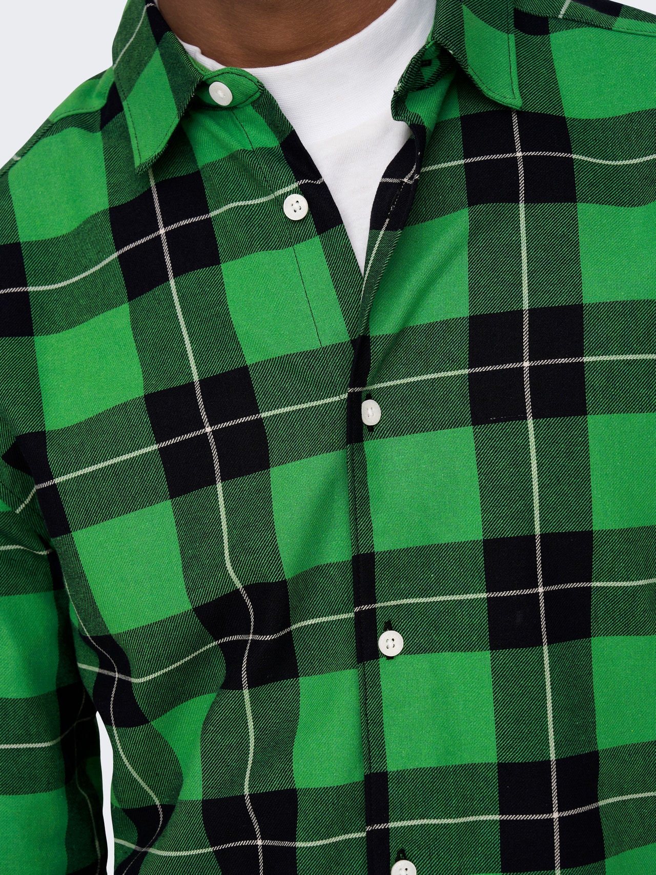 ONLY & SONS Camisas Corte slim Cuello de camisa -Medium Green - 22024489