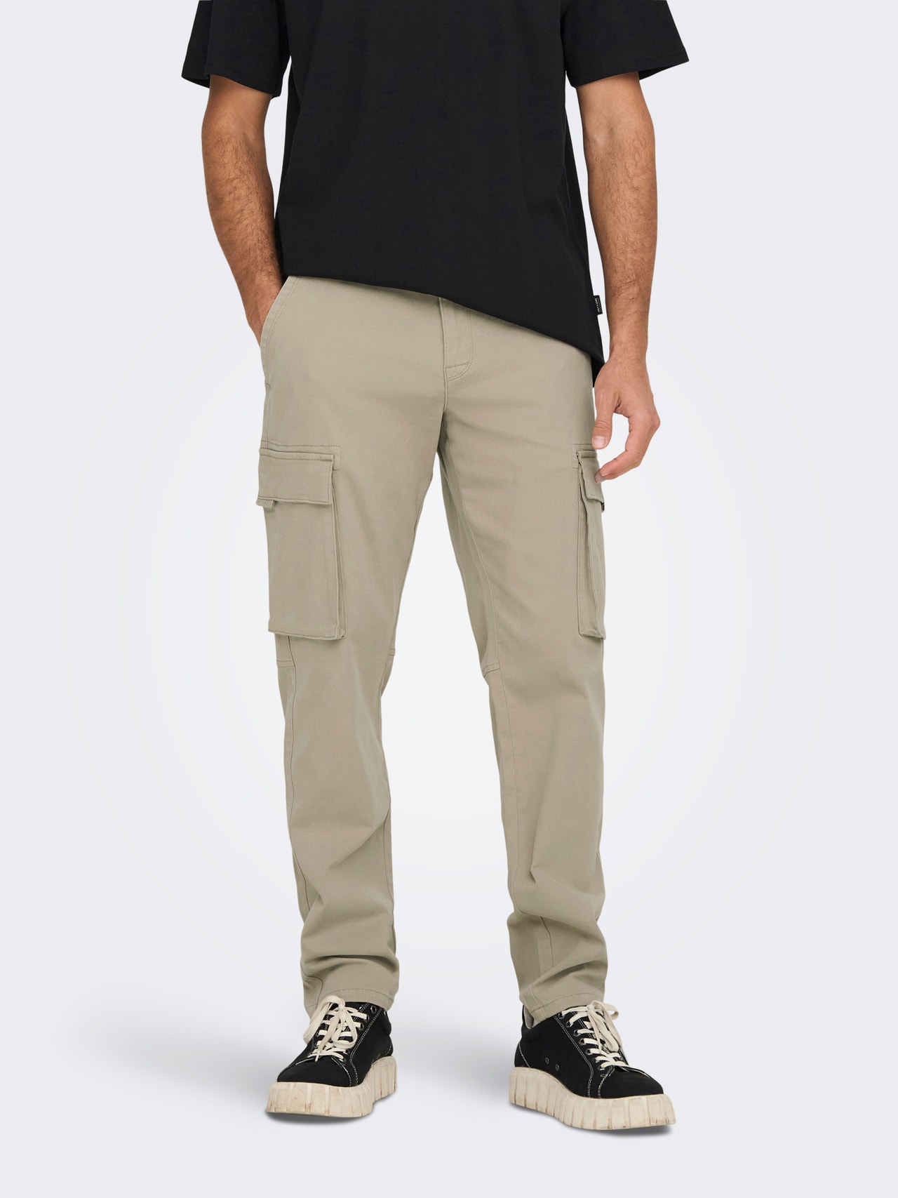 ONLY & SONS Cargo trousers -Chinchilla - 22024563