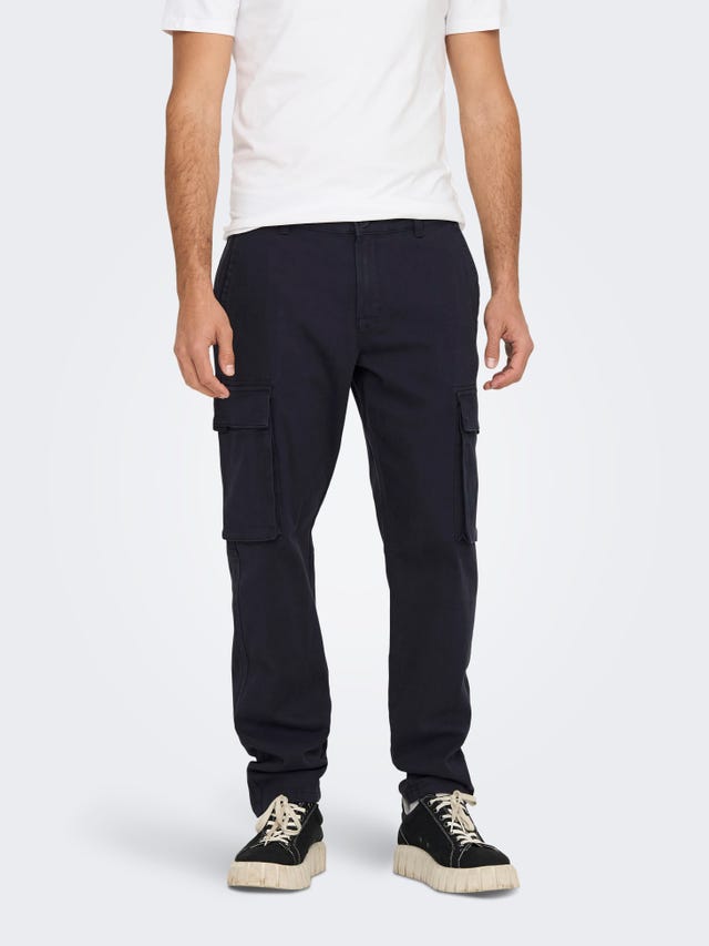 ONLY & SONS Tapered Fit Mid waist Trousers - 22024563