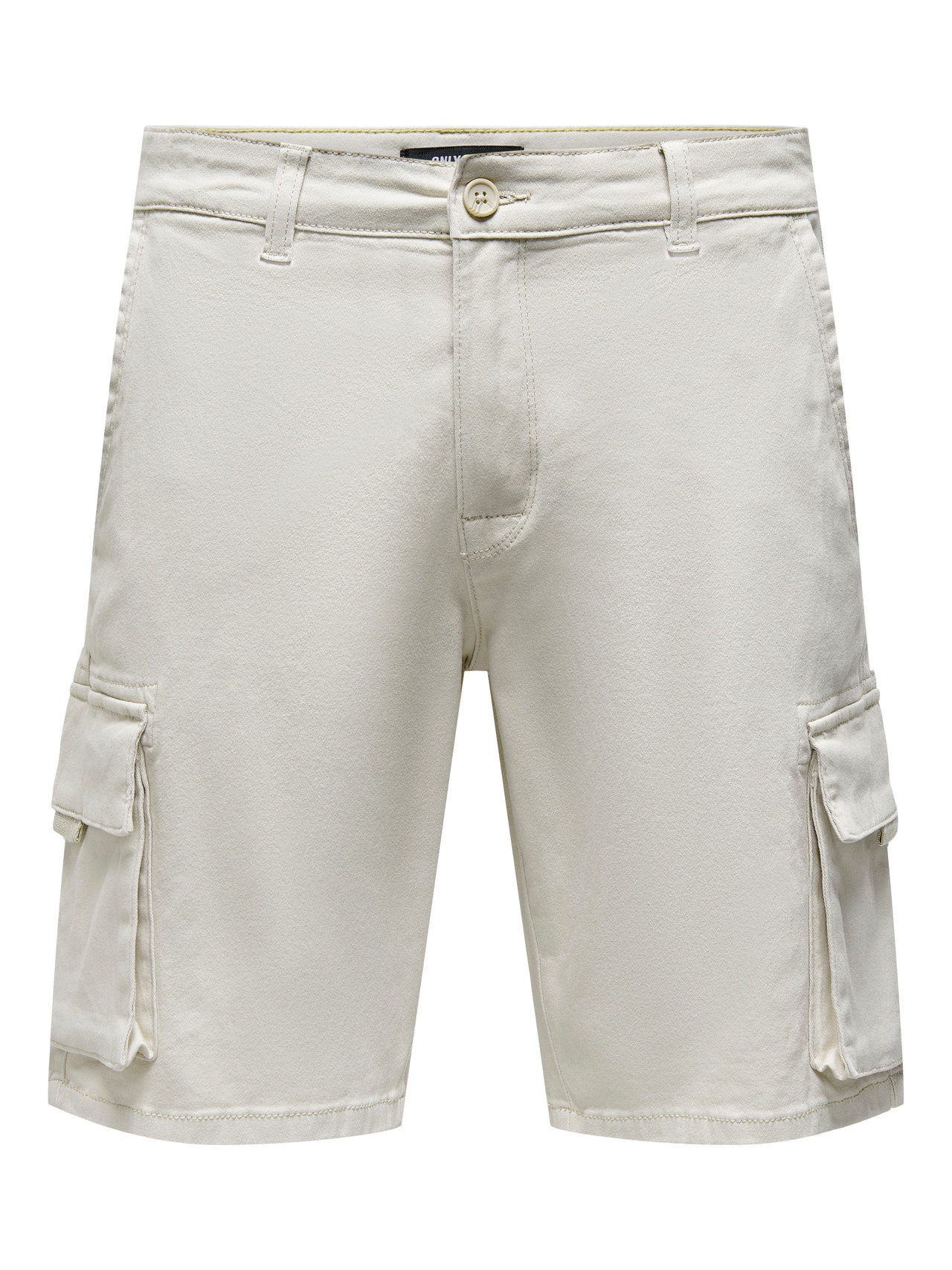 ONLY & SONS Regular fit Mid rise Shorts -Silver Lining - 22024564