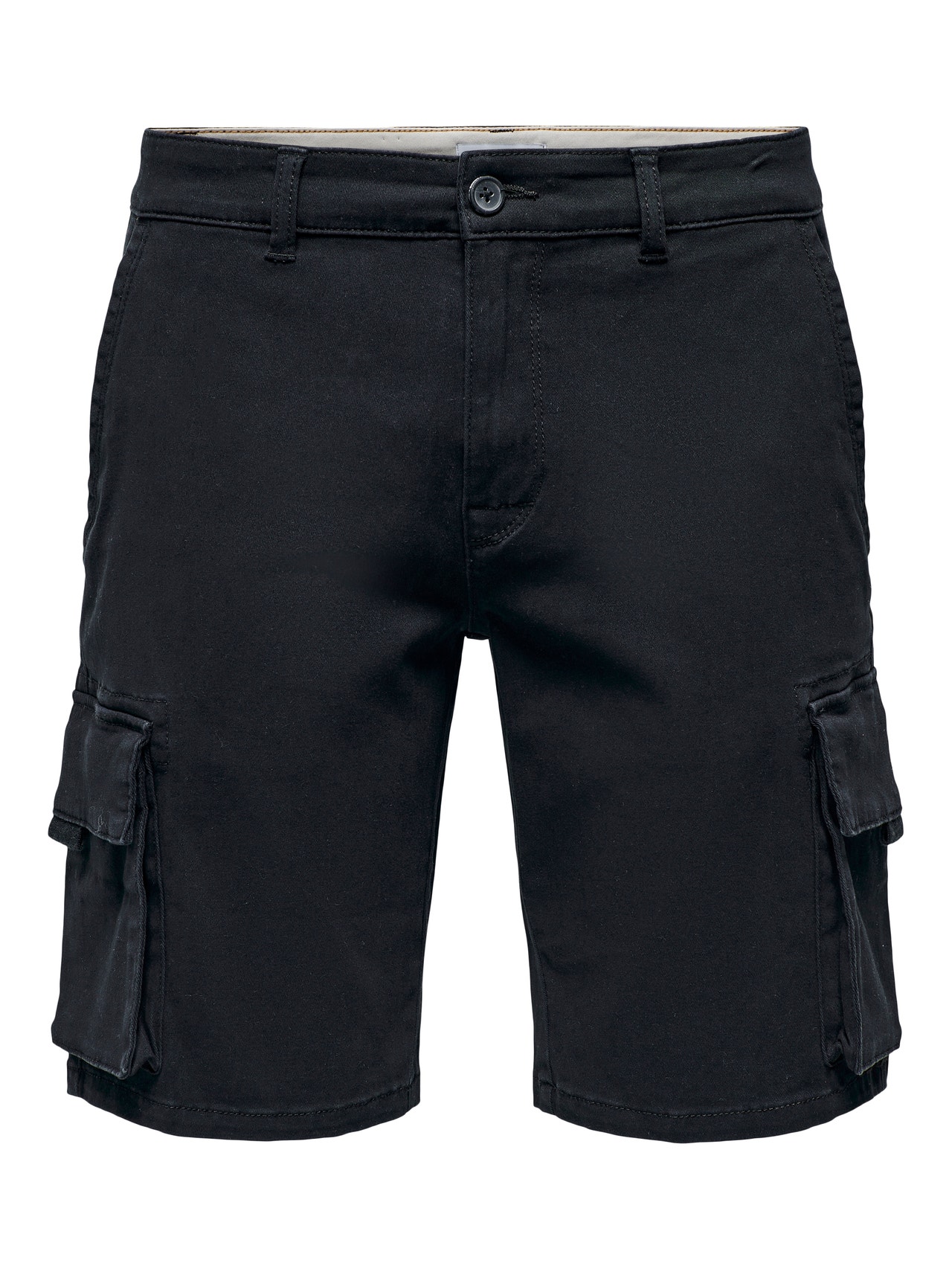 ONLY & SONS Regular Fit Middels høyt snitt Shorts -Black - 22024564