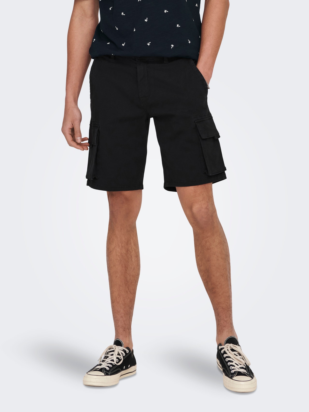 ONLY & SONS Regular Fit Cargo Shorts -Black - 22024564