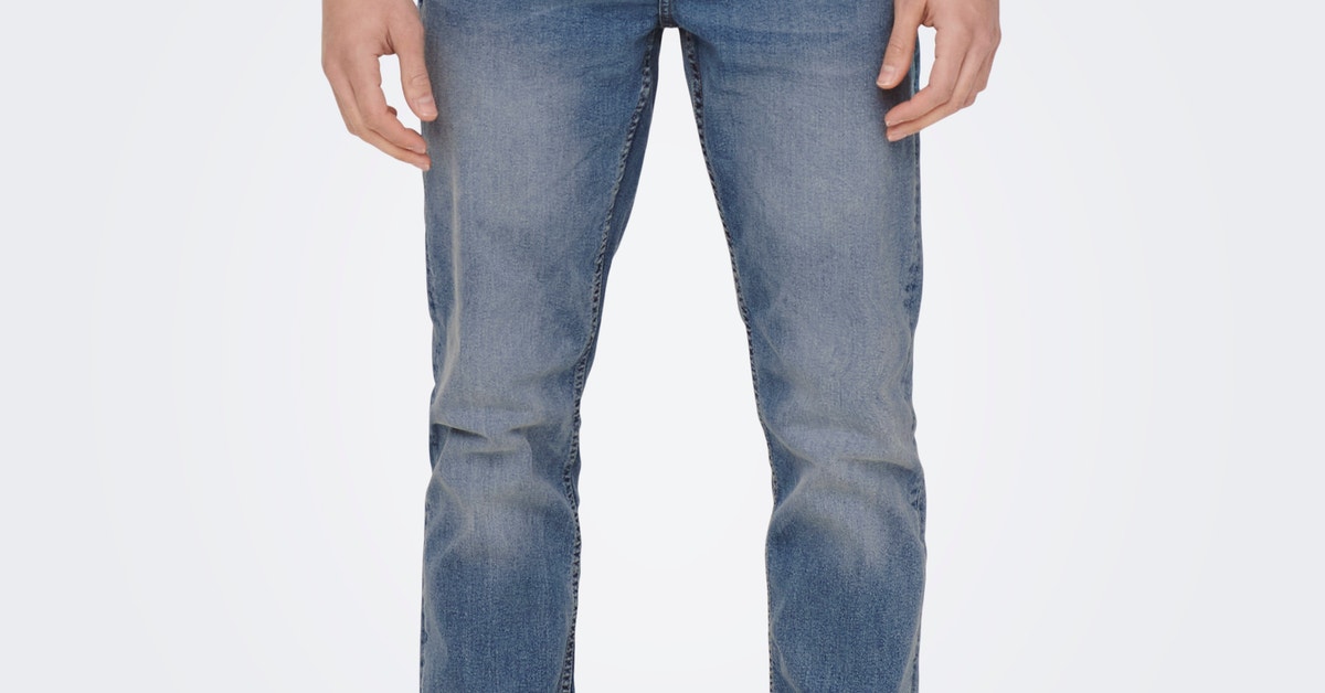 Only & Sons - Weft - Jeans regular fit grigi lavaggio vintage