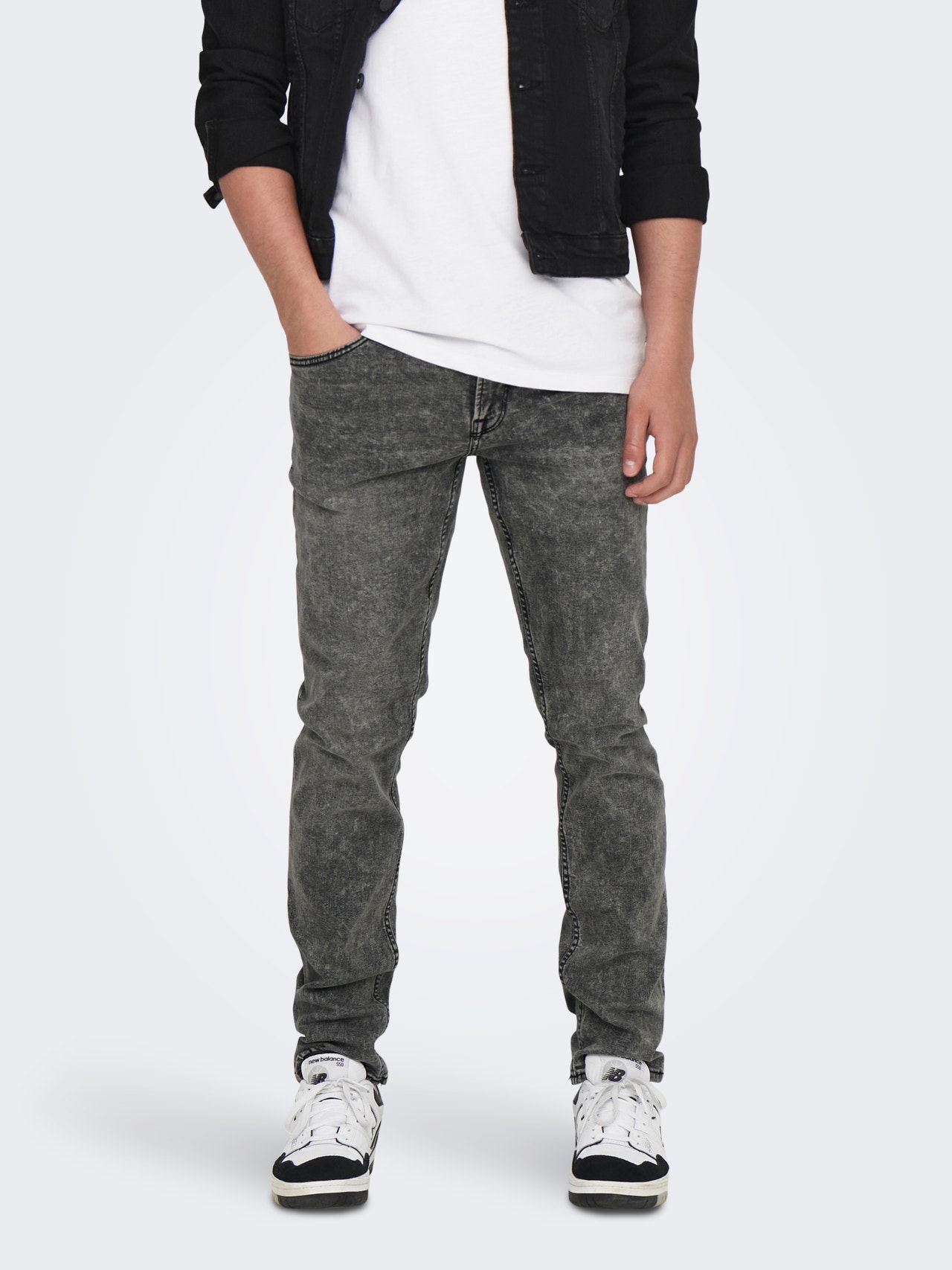 ONLY & SONS Regular Fit Mid waist Jeans -Medium Grey Denim - 22024592