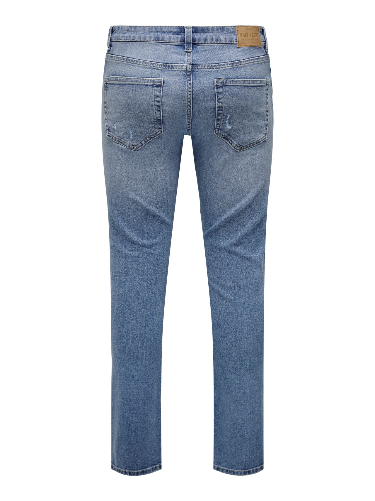 ONLY & SONS Slim fit Gescheurde zomen Jeans -Light Blue Denim - 22024595