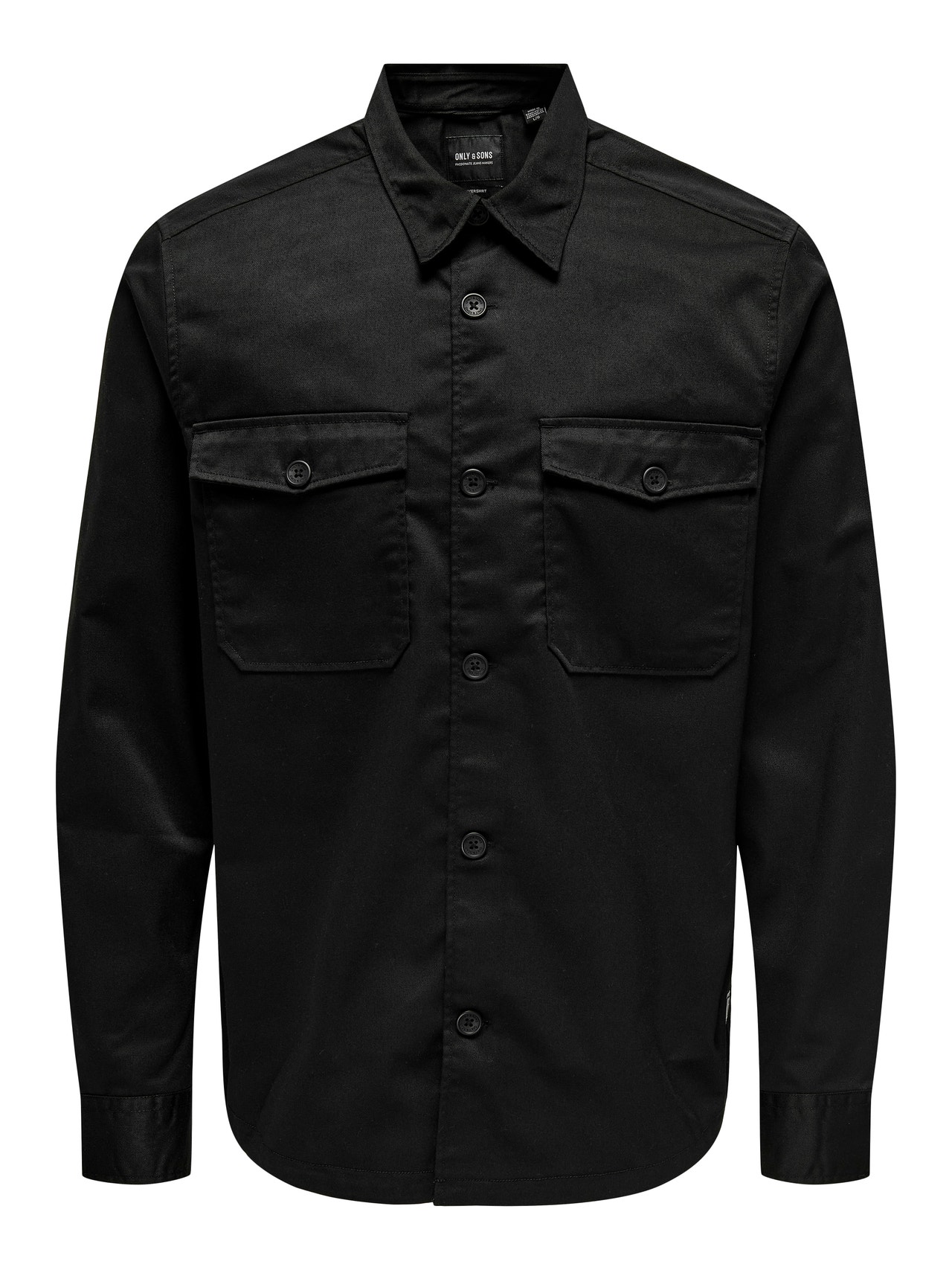 ONLY & SONS Loose Fit Shirt collar Shirt -Black - 22024696