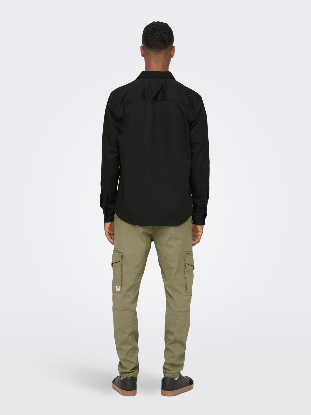 ONLY & SONS Loose fit Overhemd kraag Overhemd -Black - 22024696