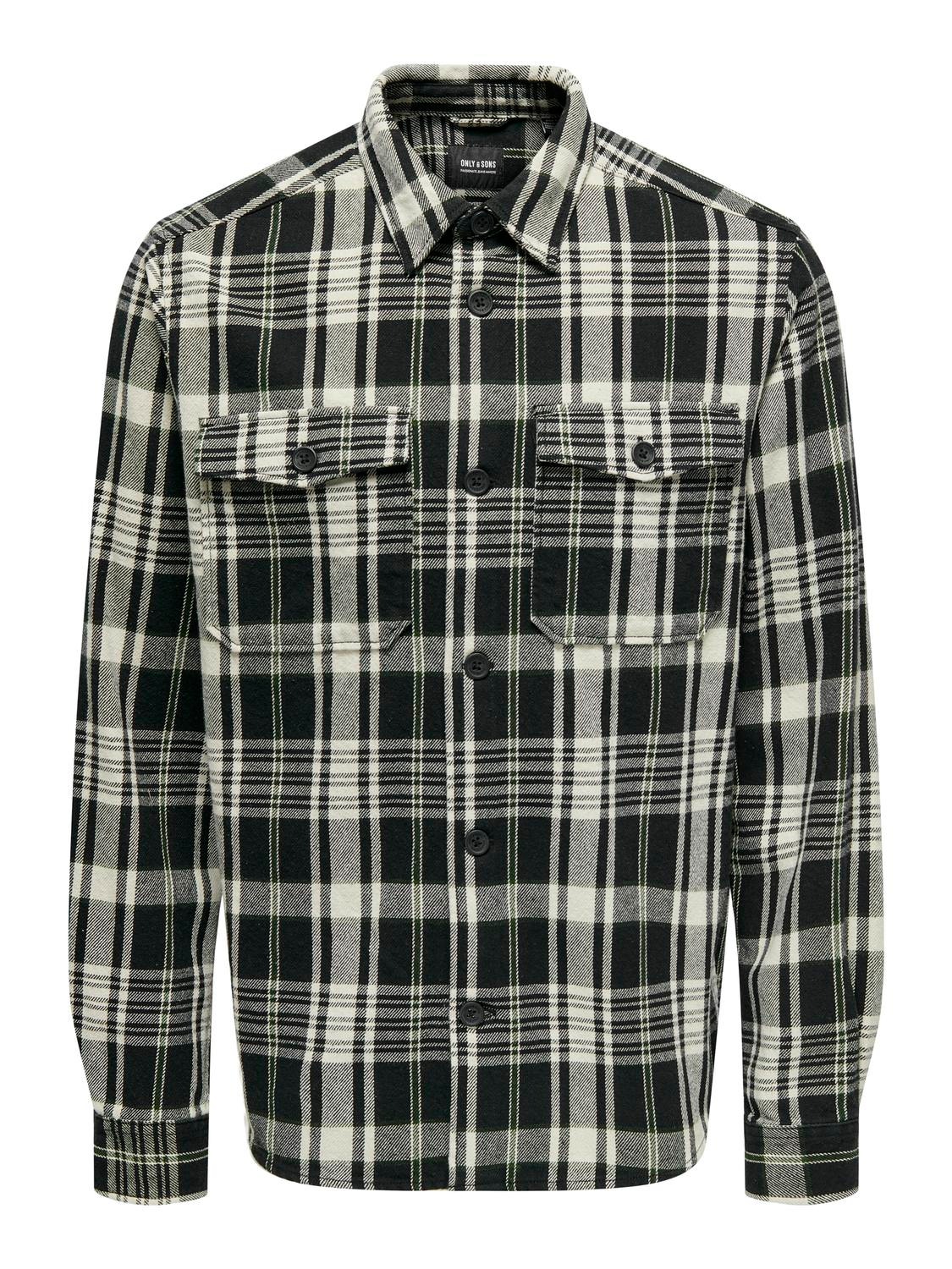 ONLY & SONS Loose Fit Shirt collar Shirt -Black - 22024699