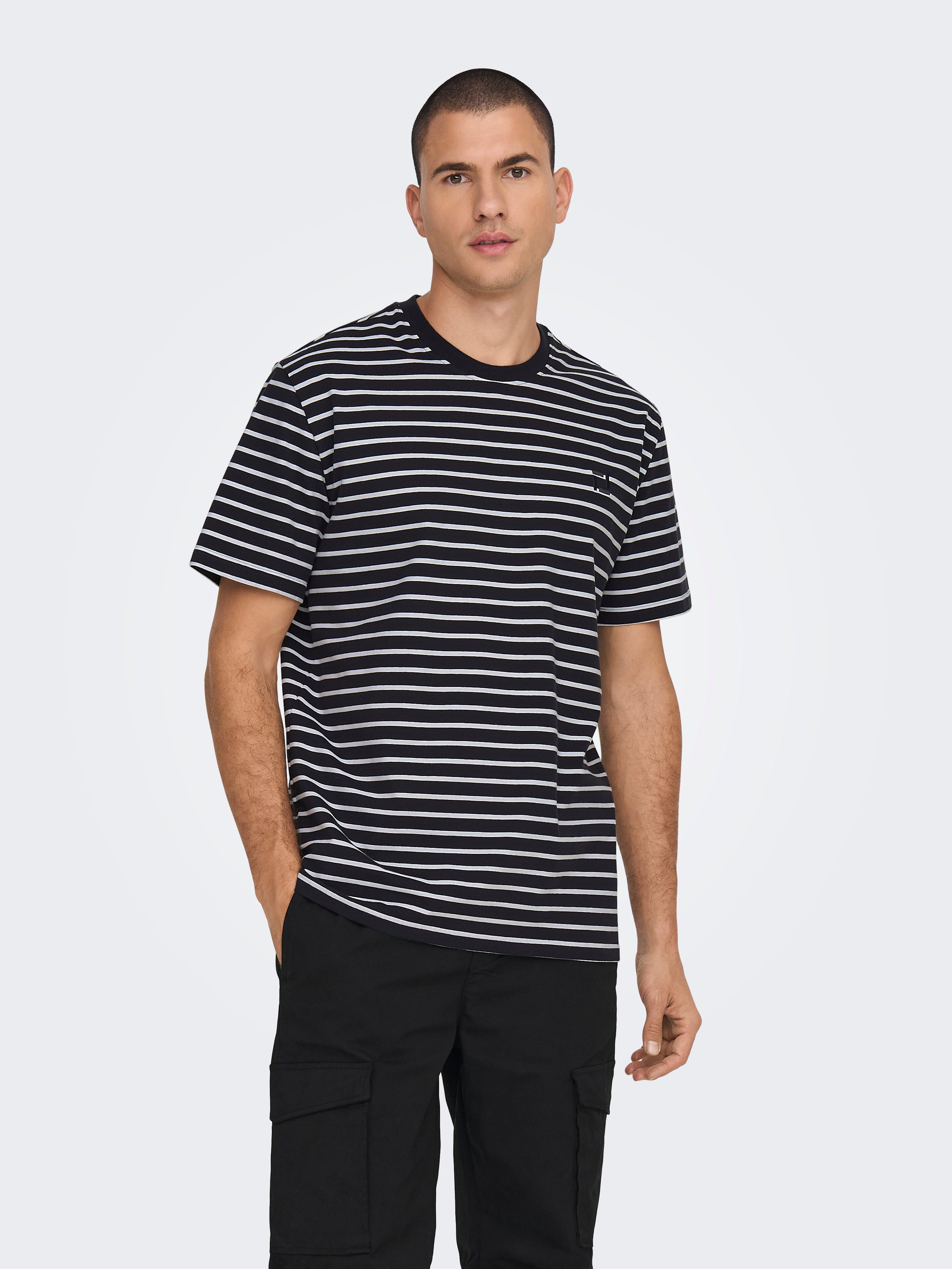 Mens striped v neck t outlet shirts