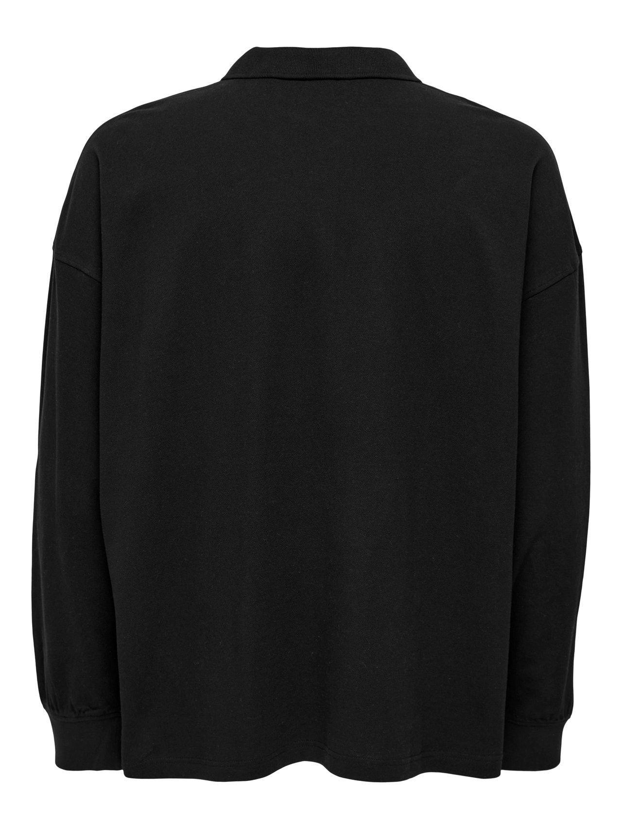 ONLY & SONS Oversized long sleeved polo -Black - 22024746