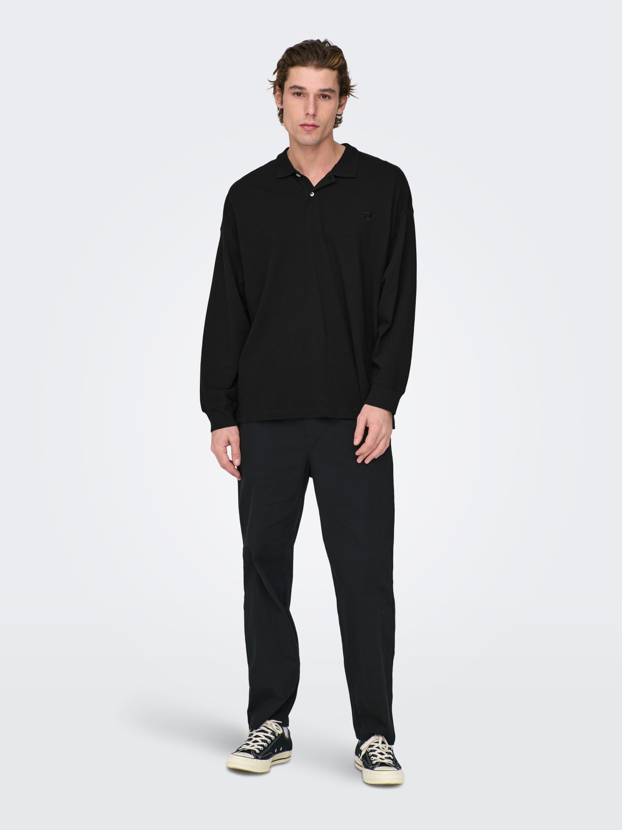 ONLY & SONS Oversize Fit Polo Polo-Shirt -Black - 22024746