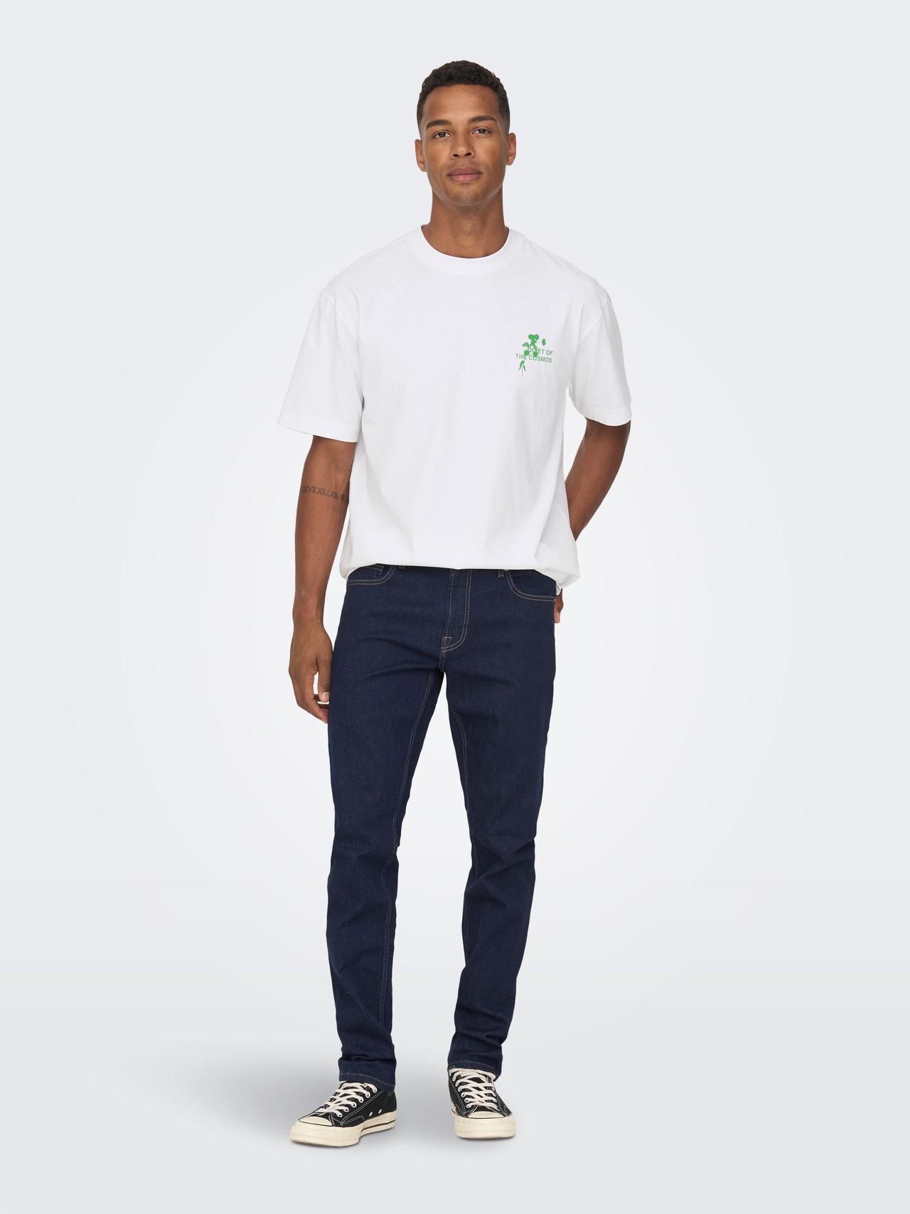 ONLY & SONS Relaxed fit O-hals T-shirts -Bright White - 22024750