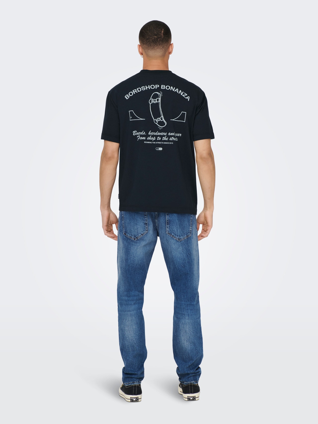 ONLY & SONS Relaxed Fit O-hals T-skjorte -Dark Navy - 22024796