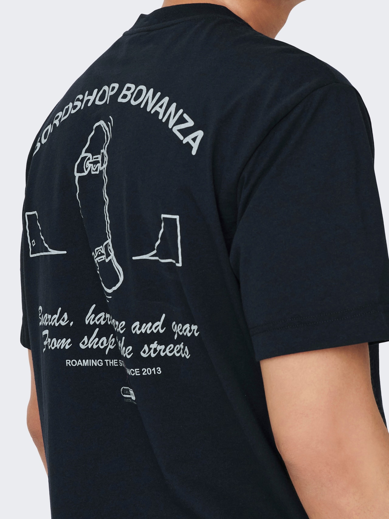 ONLY & SONS Locker geschnitten Rundhals T-Shirt -Dark Navy - 22024796