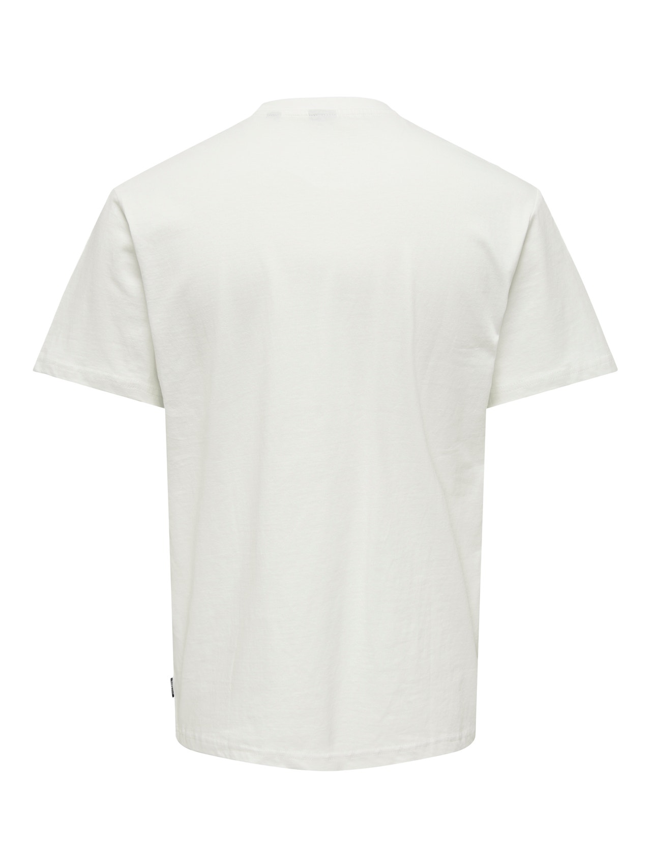 ONLY & SONS O-neck t-shirt with chest pocket -Cloud Dancer - 22024803