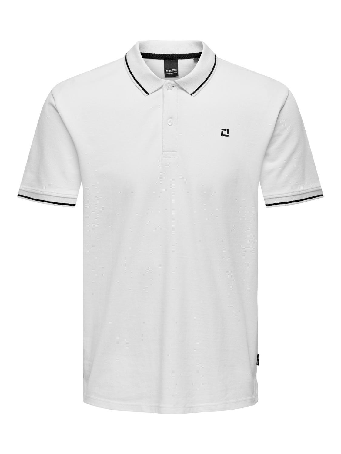 ONLY & SONS Polos Regular Fit Polo -Bright White - 22024827