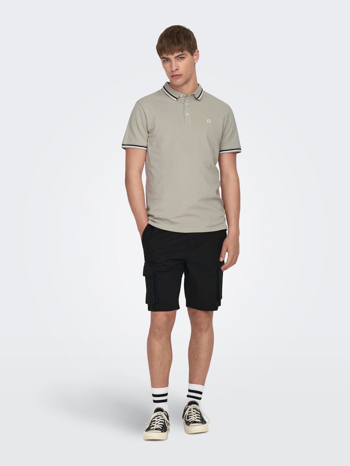 ONLY & SONS Regular fit Polo Polo -Silver Lining - 22024827