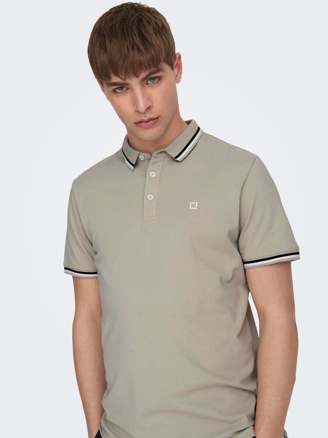 ONLY & SONS Polos Corte regular Polo -Silver Lining - 22024827